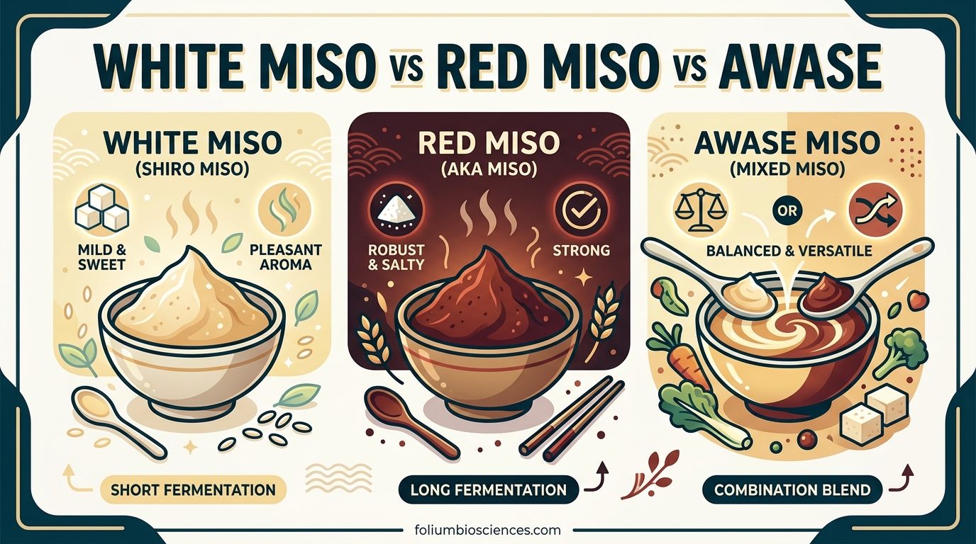 White Miso vs Red Miso vs Awase