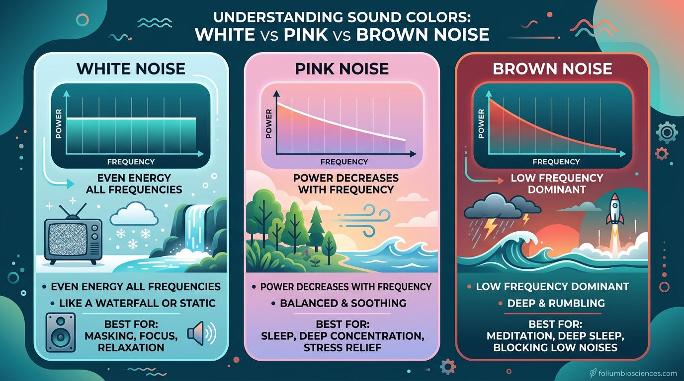 White Noise vs Brown Noise vs Pink Noise