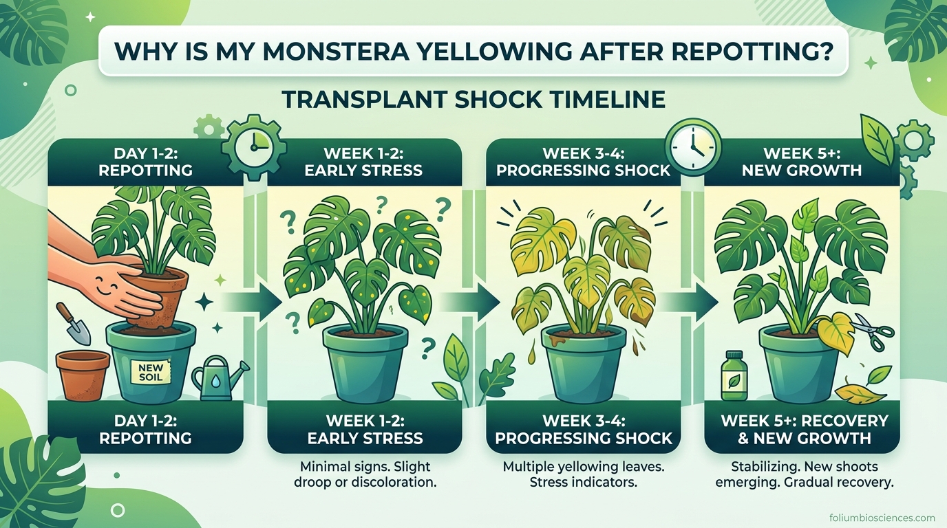 Why Is My Monstera Yellowing After Repotting Transplant Shock Timeline