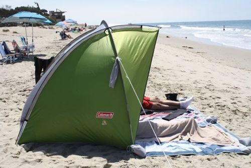Coleman Beach Shade Canopy Tent Lightweight & Portable Beach Shade Sets Up in 5 Minutes UPF 50+ Sun Protection Includes Sand Bags & Stakes to Withstand Wind Great for Park Yard Picnics customer photo 1