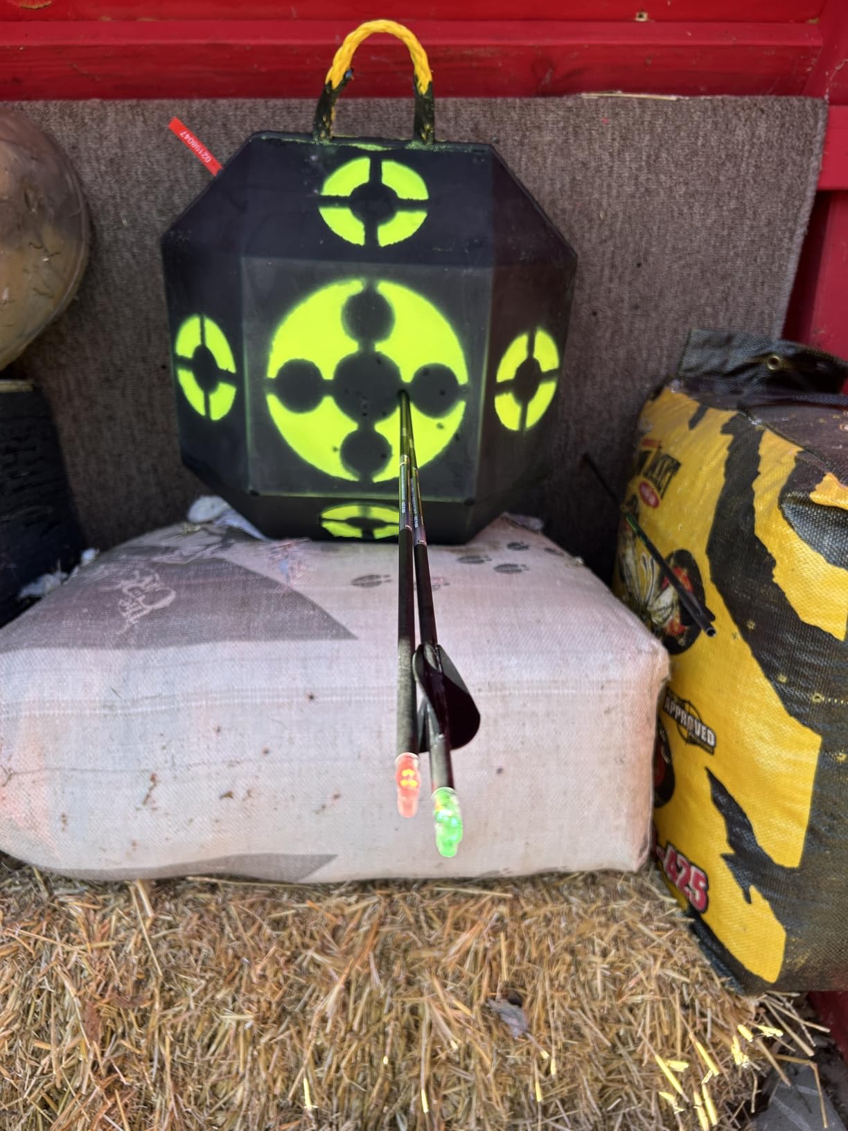 Rinehart 18-1 Archery Target | 18-Sided Multi-Purpose Archery Target | Broadhead & Field Point Compatible | Durable Self-Healing Foam | Made in USA customer photo 1