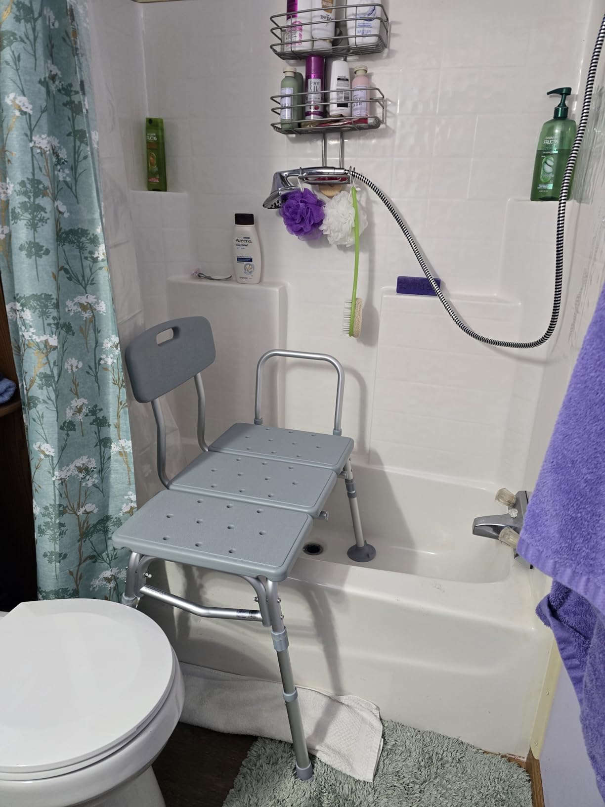 Drive Medical Tub Transfer Bench for Bathtub - Safer, Independent Bathing Aid - Height Adjustable Bench - Sturdy Aluminum Construction - Comfortable Backrest Support - 350 Lb Capacity customer photo 1