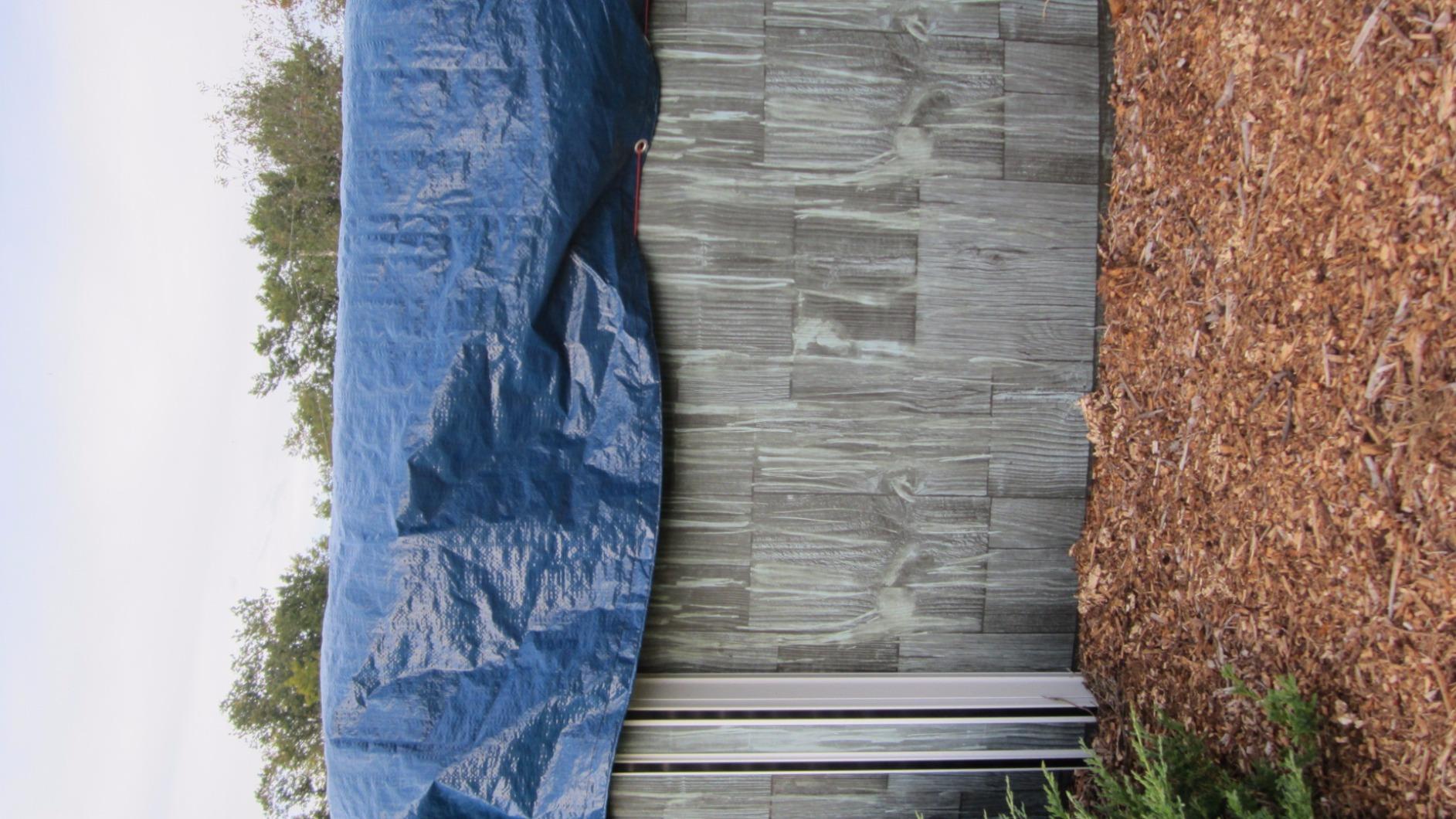 Robelle 24 ft Heavy Duty Blue Winter Pool Cover for Above Ground Pools, 4 ft Overlap (28 ft Cover Size), Solid 8 x 8 Scrim, 2.36 oz/yd2, 10-Year Warranty customer photo 2