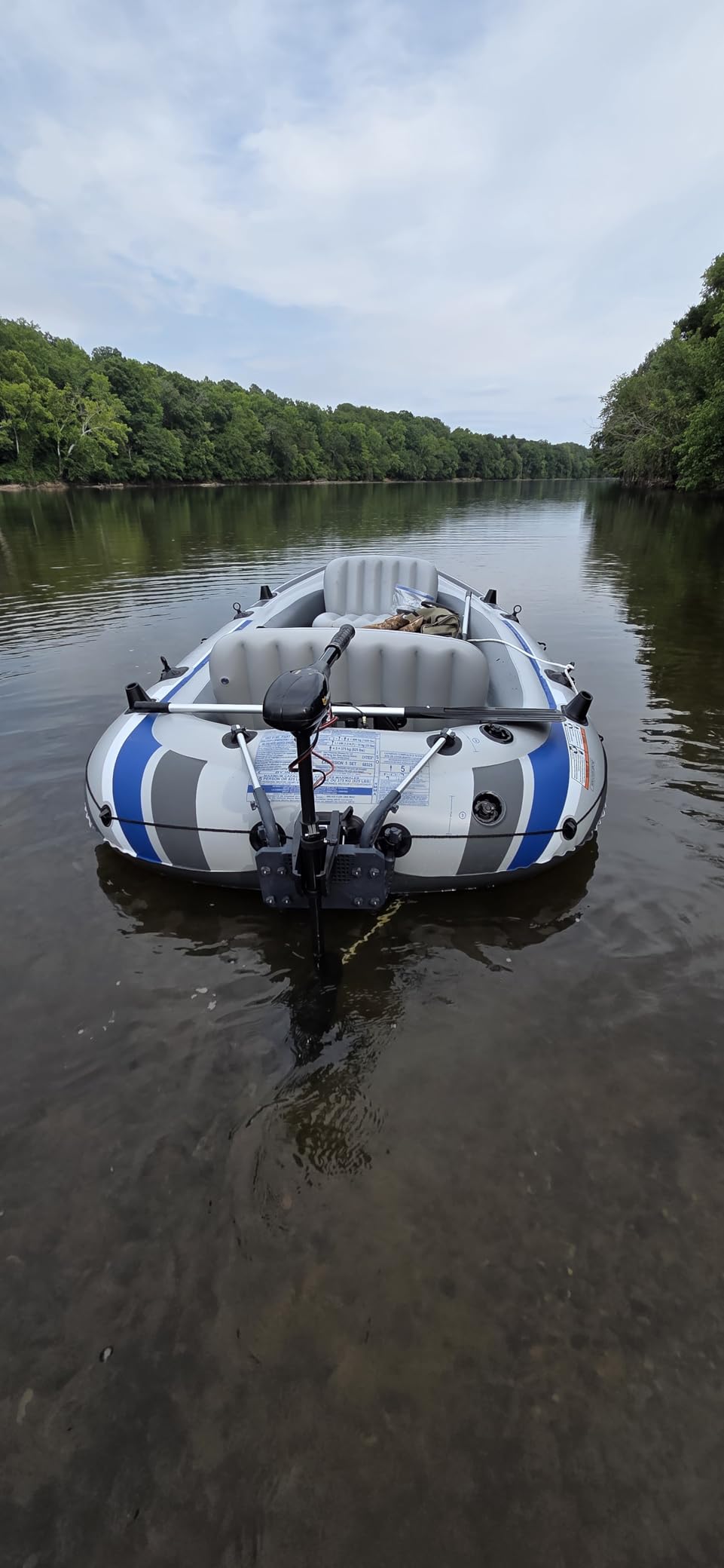 Intex 68324EP Excursion 4 Inflatable Boat Set: Includes Deluxe 54in Boat Oars and High-Output Pump - Adjustable Seats with Backrest - Fishing Rod Holders - 4-Person - 1100lb Weight Capacity customer photo 2