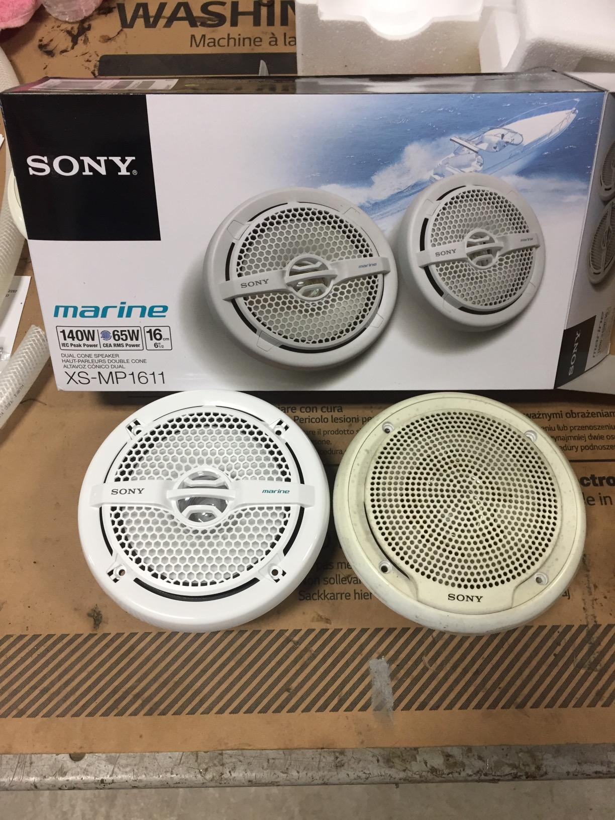 Sony Marine Audio Speakers Stereo Marine Use Certified with 6.5 Inch Dual Cone Design for Boats, Pools, and Other Outdoor Audio Systems, White customer photo 1