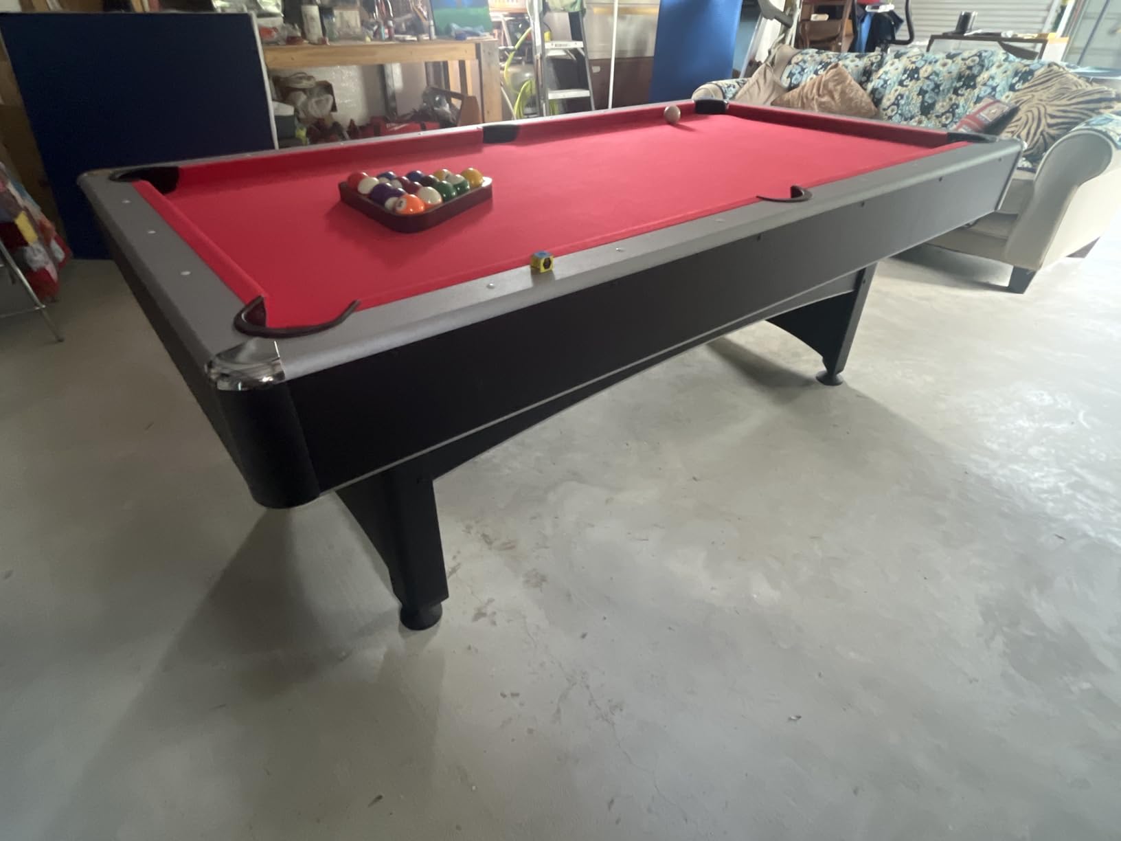 Hathaway Maverick 7 Foot Pool Table with Table Tennis Top - with Accessories for Both Games - Space-Saving Ping Pong and Pool Table Combo for Families - Matte Black Finish customer photo 2