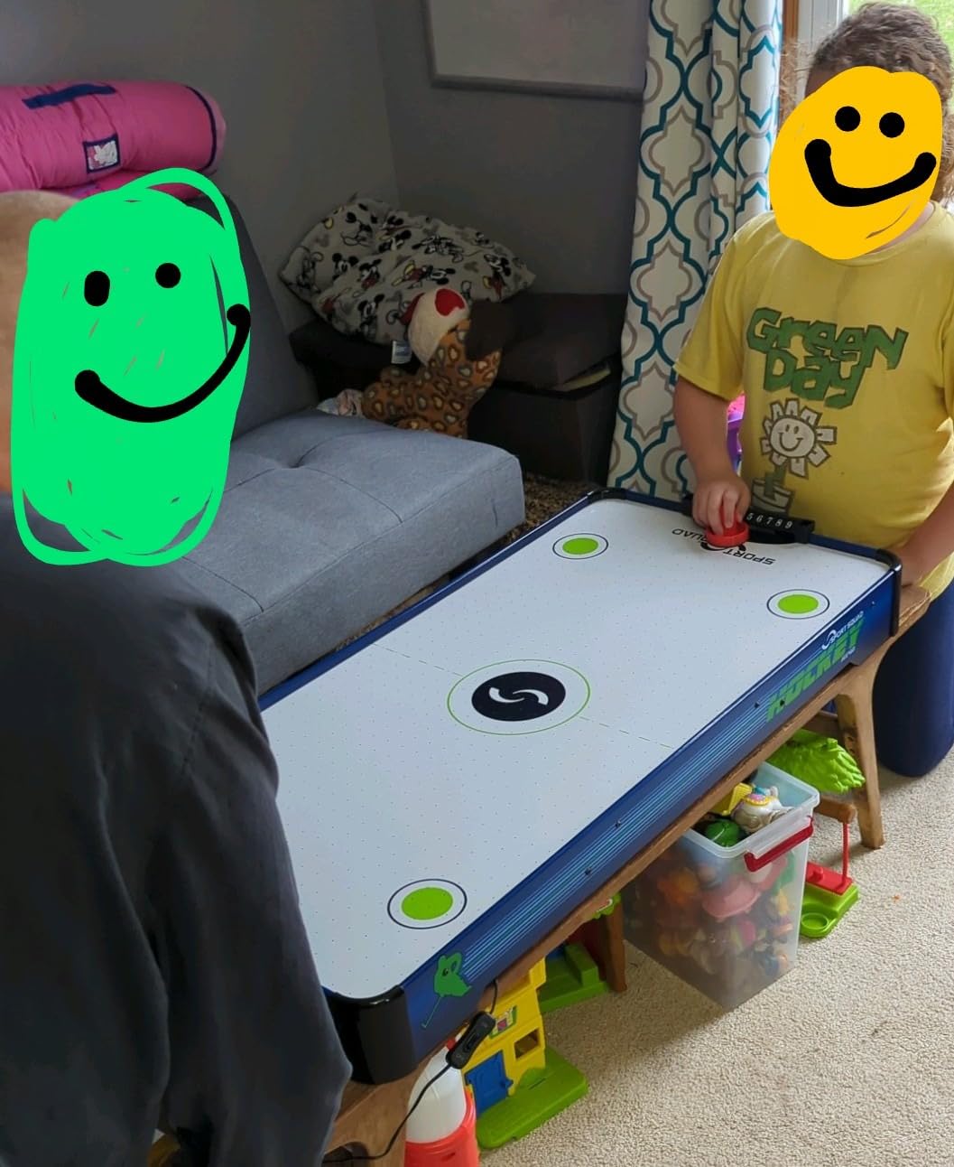 Sport Squad HX40 40 inch Table Top Air Hockey Table for Kids and Adults - Electric Motor Fan - Includes 2 Pushers and 2 Air Hockey Pucks customer photo 2