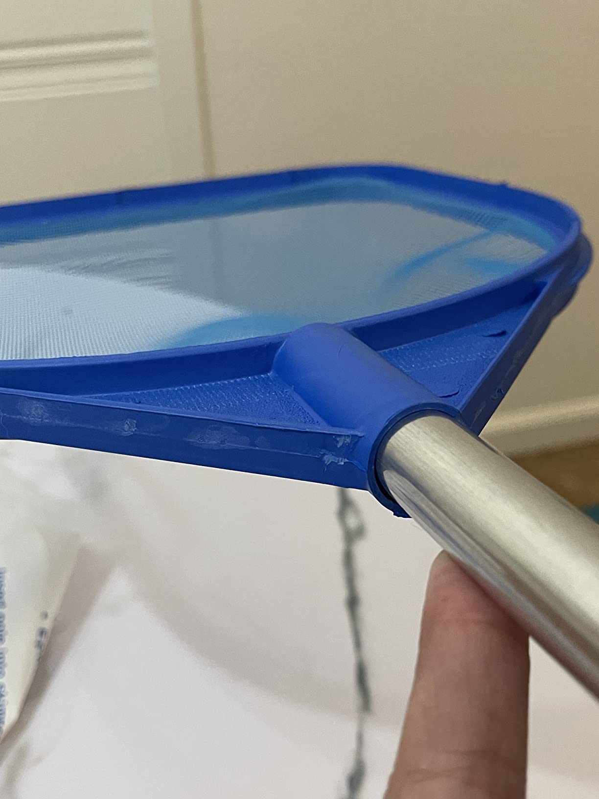JED Pool Tools Pool Skimmer Net - Handheld Hot Tub Skimmer for Spa, Stock Tank Pool, Small Pool & Aquarium Cleaning (2 ft, Blue) customer photo 2