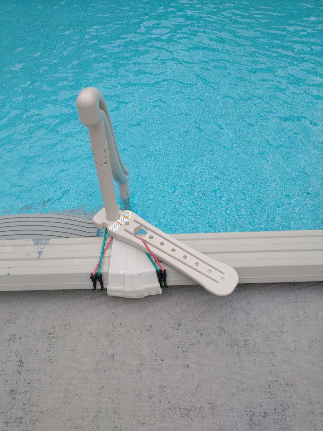 Confer Plastics Curve CCX-AG Drop in Above Ground Pool Step with Grey Treads - Base Step customer photo 2