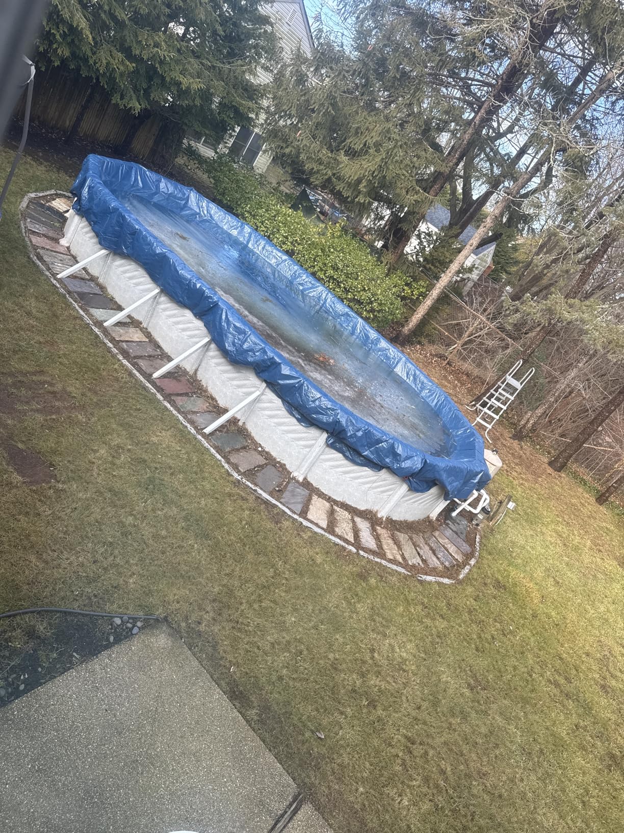 Robelle 12 x 24 ft Heavy Duty Blue Winter Oval Pool Cover for Above Ground Pools, 4 ft Overlap (16 x 28 ft Cover Size), Solid 8 x 8 Scrim, 2.36 oz/yd2, 10-Year Warranty customer photo 1