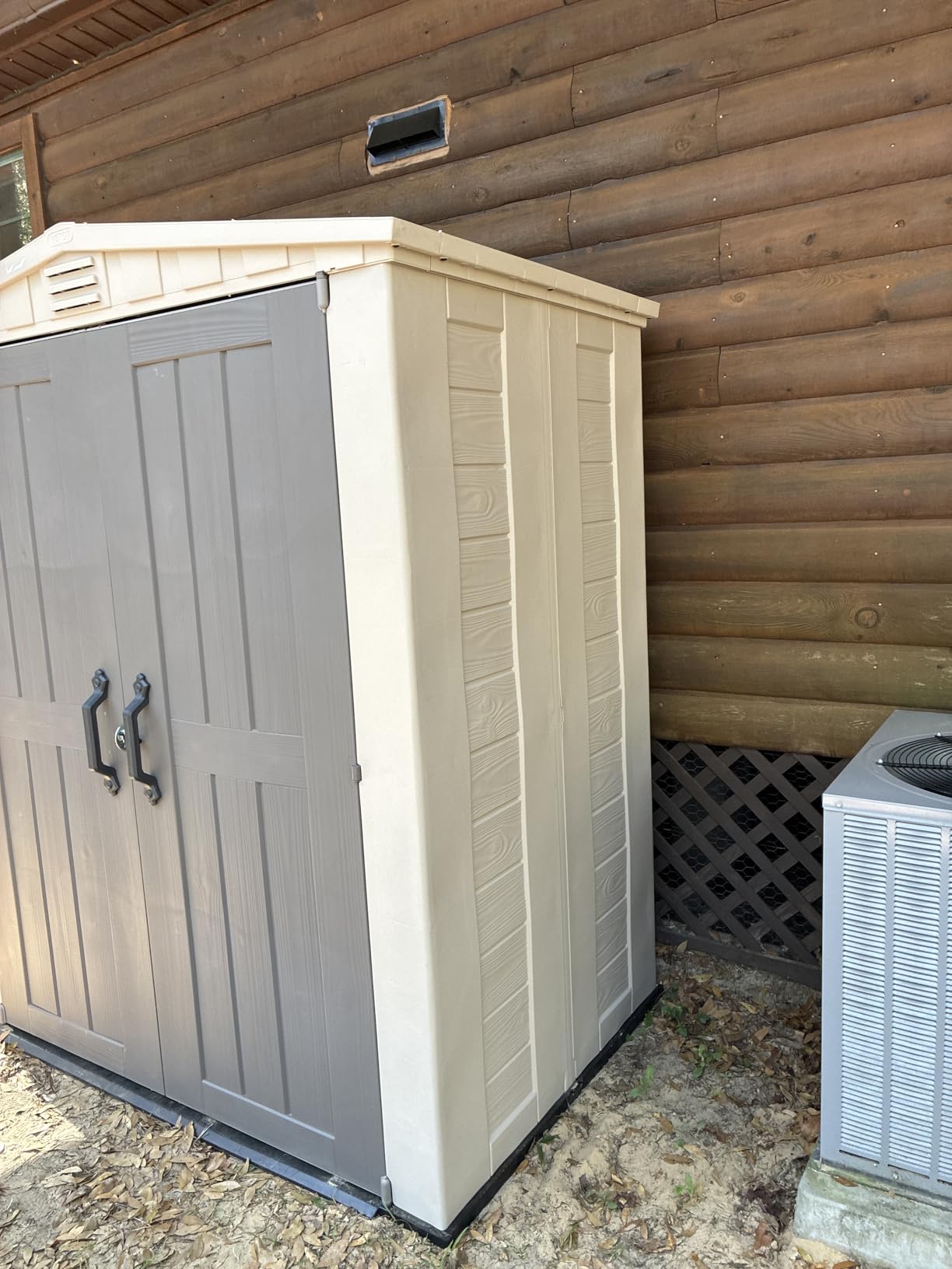 Keter Factor 6x3 Outdoor Storage Shed Kit - Perfect to Store Patio Furniture, Garden Tools, Bike Accessories, Beach Chairs and Push Lawn Mower, Taupe & Brown customer photo 1