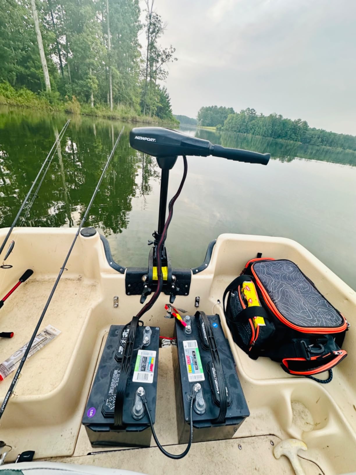 Newport NV-Series 46lb Thrust Saltwater Transom Mounted Trolling Electric Trolling Motor w/LED Battery Indicator customer photo 1