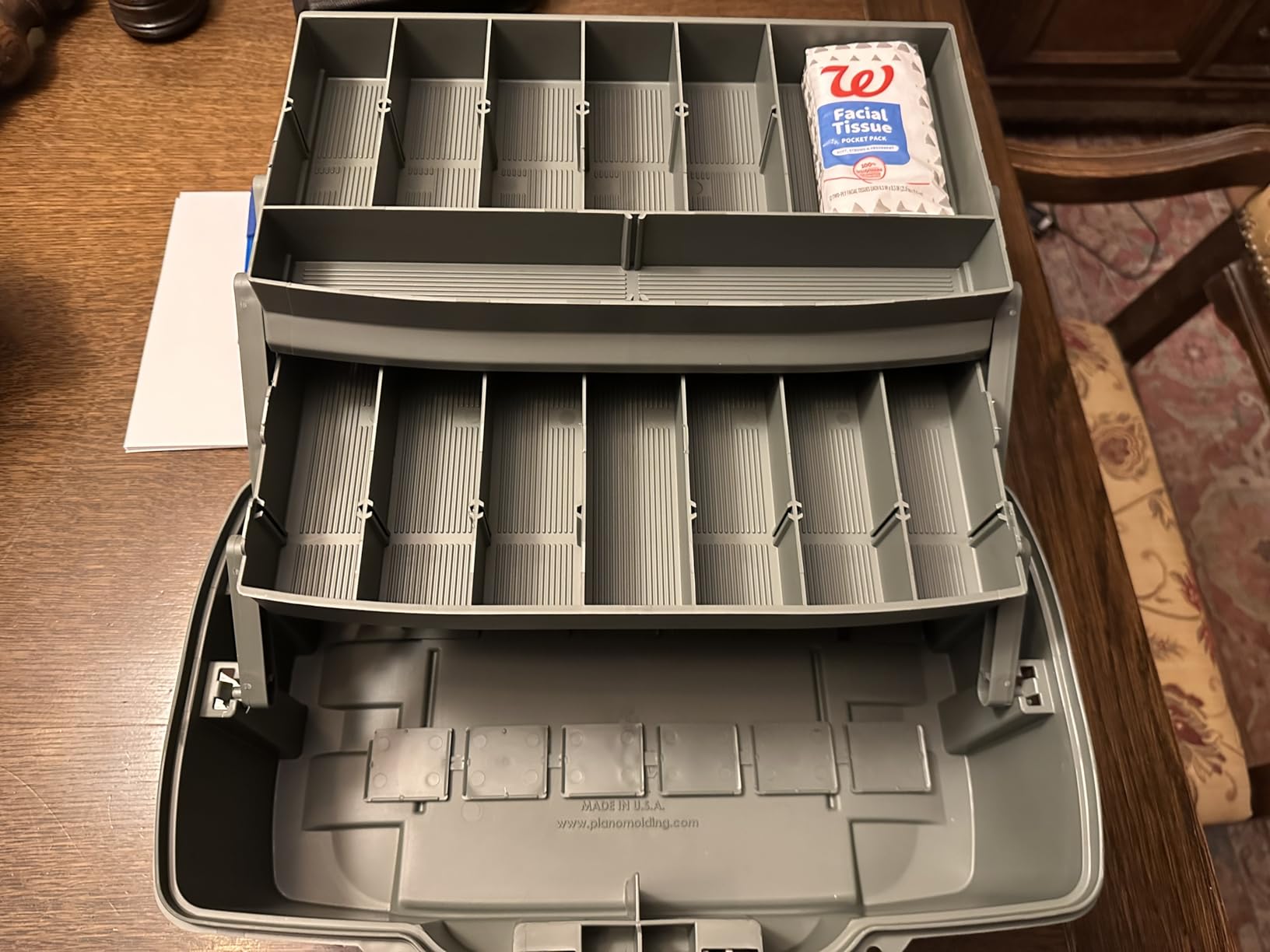 Plano 3-Tray Tackle Box with Dual Top Access, Dark Green Metallic/Off White, Premium Tackle Storage customer photo 1