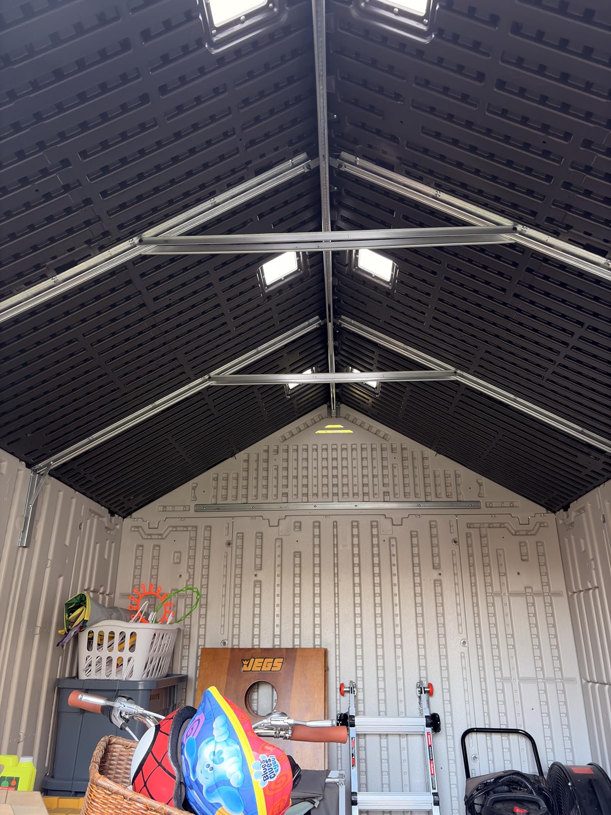 Suncast 8x10 Ft. Outdoor Storage Shed - Large Resin Outdoor Shed with Floor Included, Lockable Double Doors & Skylights. 547 Cu Ft Tremont Garden Resin Shed customer photo 1