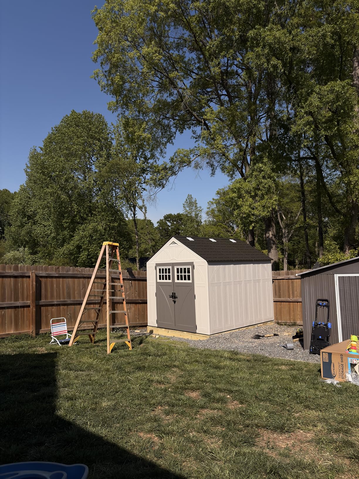 Suncast 8x10 Ft. Outdoor Storage Shed - Large Resin Outdoor Shed with Floor Included, Lockable Double Doors & Skylights. 547 Cu Ft Tremont Garden Resin Shed customer photo 2