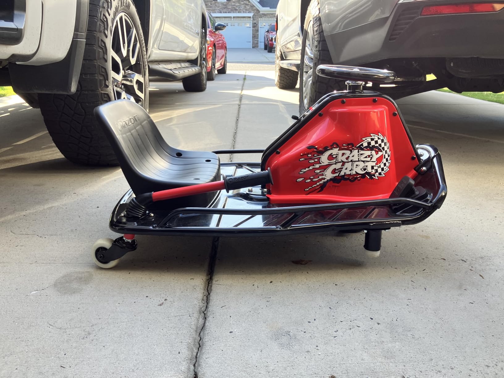 Razor Crazy Cart Sport - 24V Electric Drifting Go Kart, Variable Speed, Up to 12 mph, Up To 40 Minutes of Continuous Use, Drift Bar for Controlled Drifts, Ages 9+ customer photo 2