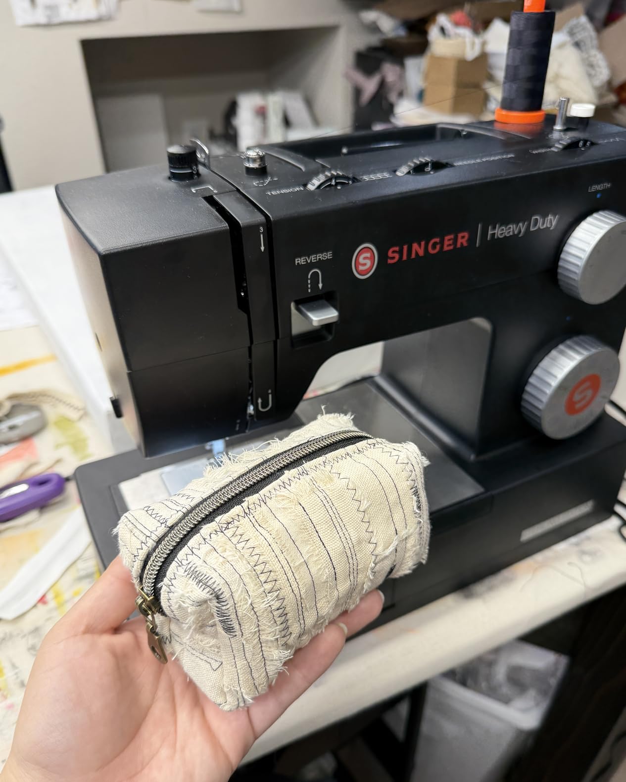 SINGER Heavy Duty 4432 High Speed Sewing Machine | 32 Built-In Stitches, 110 Stitch Applications, 50% More Power for Thick Fabrics, 1100 Stitches/Min, 1-Step Buttonhole customer photo 1