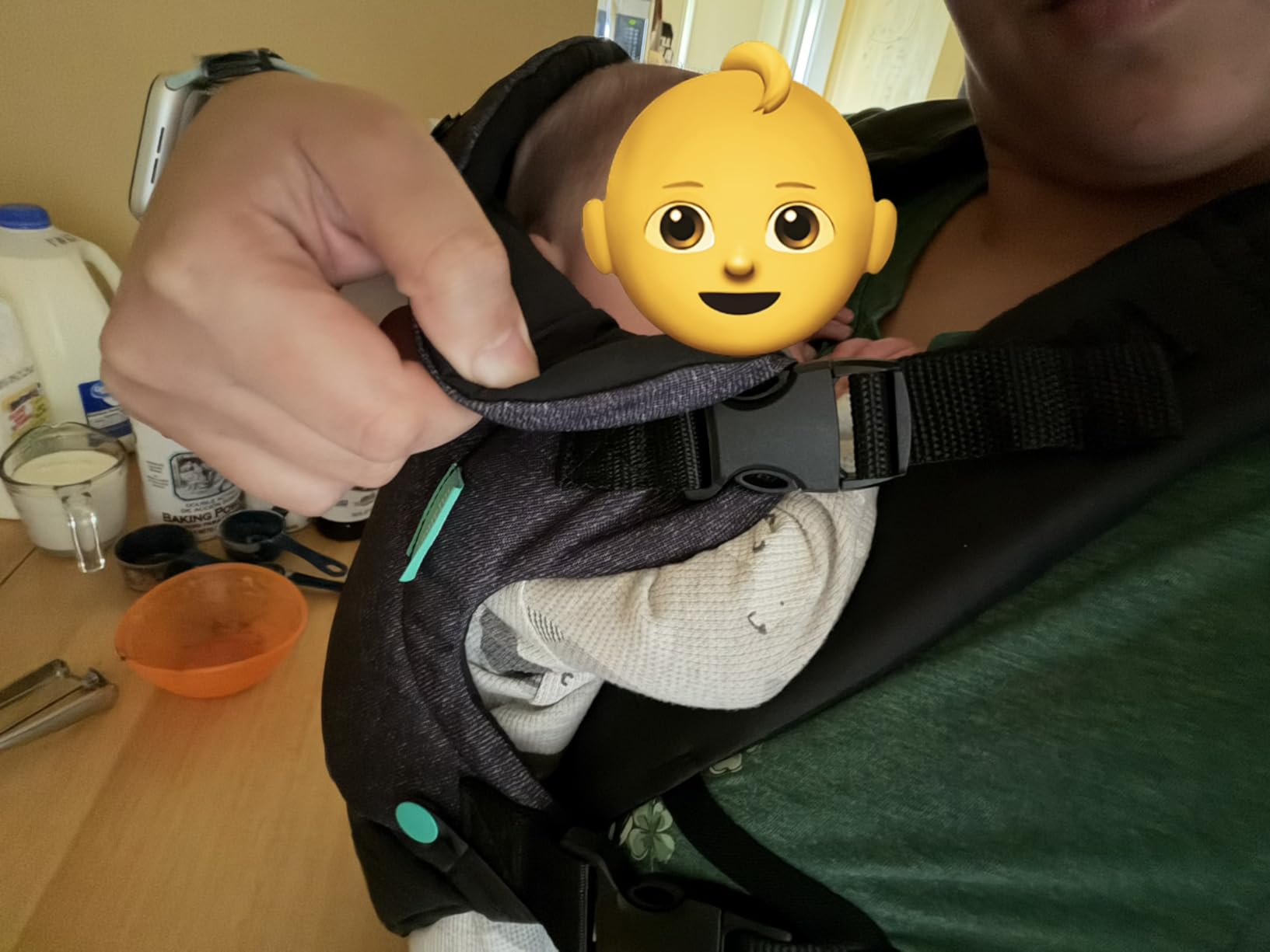 Infantino Flip 4-in-1 Convertible Baby Carrier, Adjustable, Ergonomic Babywearing, Registry Essential, Baby Carrier for Newborn to Toddler - Gray customer photo 2