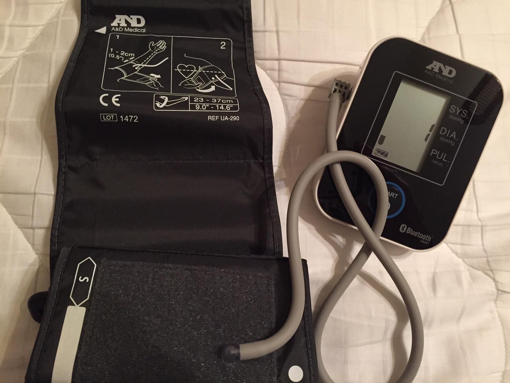 A&D Medical Bluetooth Blood Pressure Monitor for Home Use, UA-651BLE - Upper Arm Precise BP Machine - Wide Range Cuff (8.6