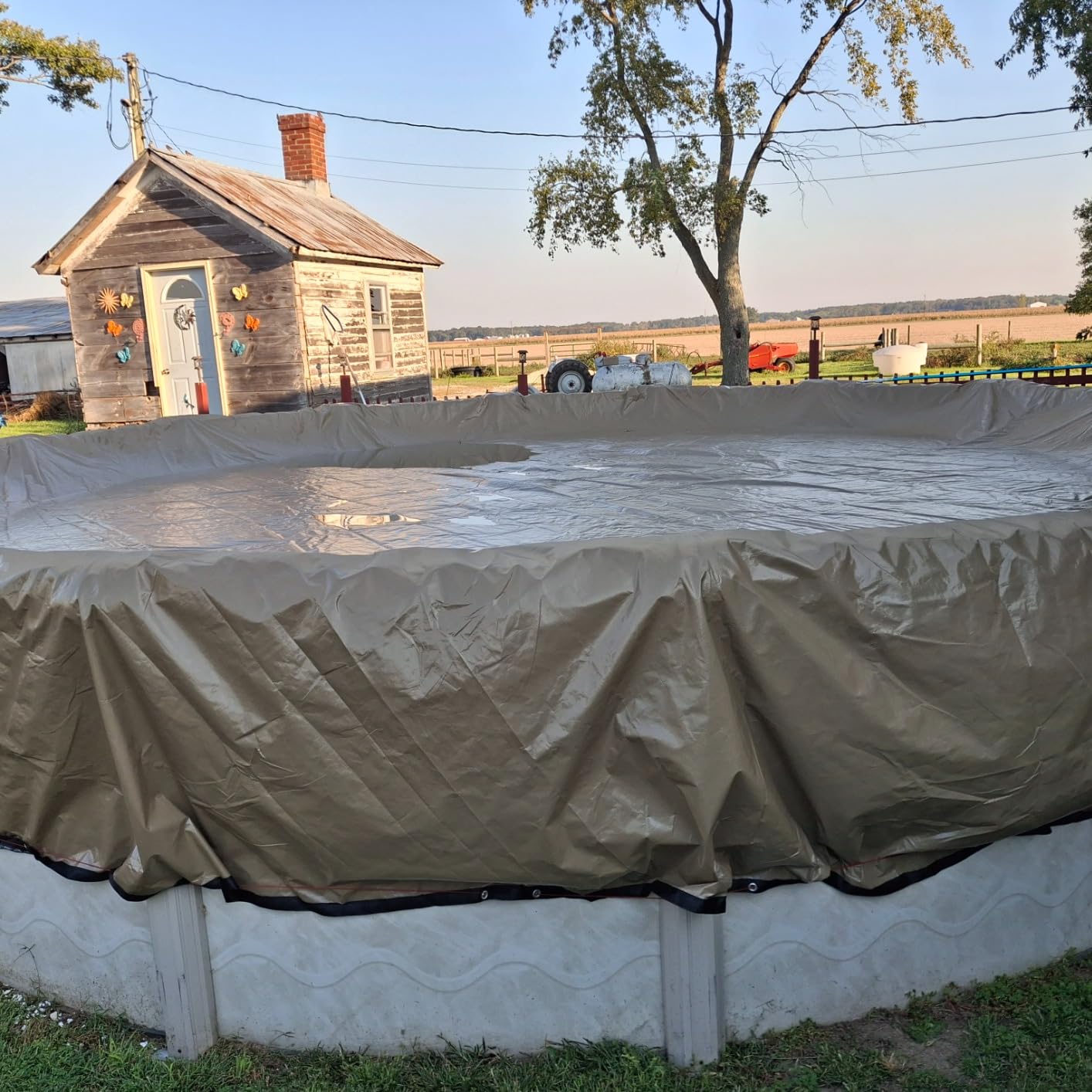 Buffalo Blizzard Deluxe 24 ft Round Winter Pool Cover | Blue/Black Heavy Duty Cover for Closing Above Ground Swimming Pools | Easy to Install | Cold & UV Resistant | Shields from Seasonal Debris customer photo 1