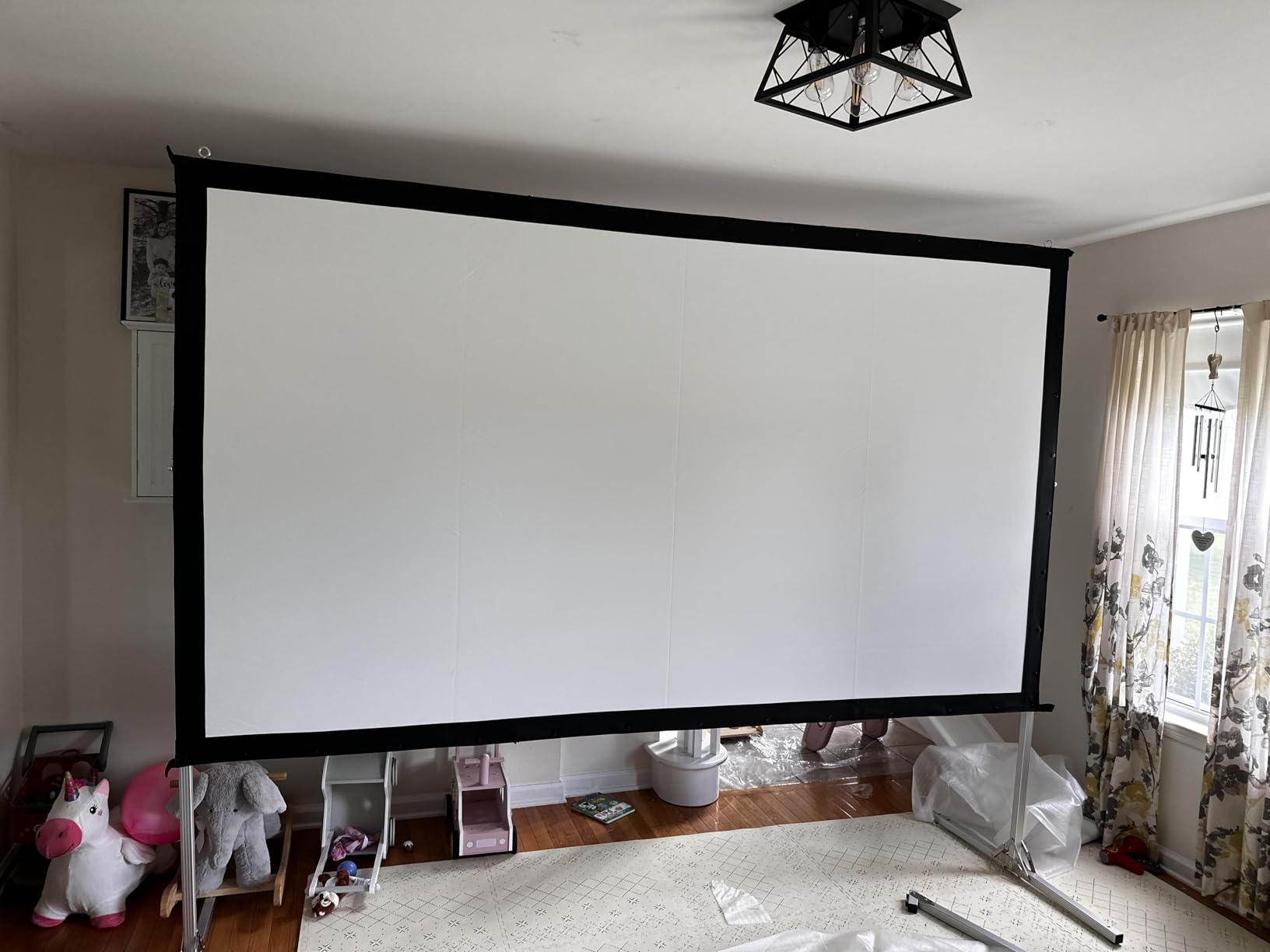 Elite Screens Yard Master 2, 110-INCH Outdoor Projector Screen with Stand 16:9, 8K 4K Ultra HD Fast Fold Portable Movie Screen customer photo 1