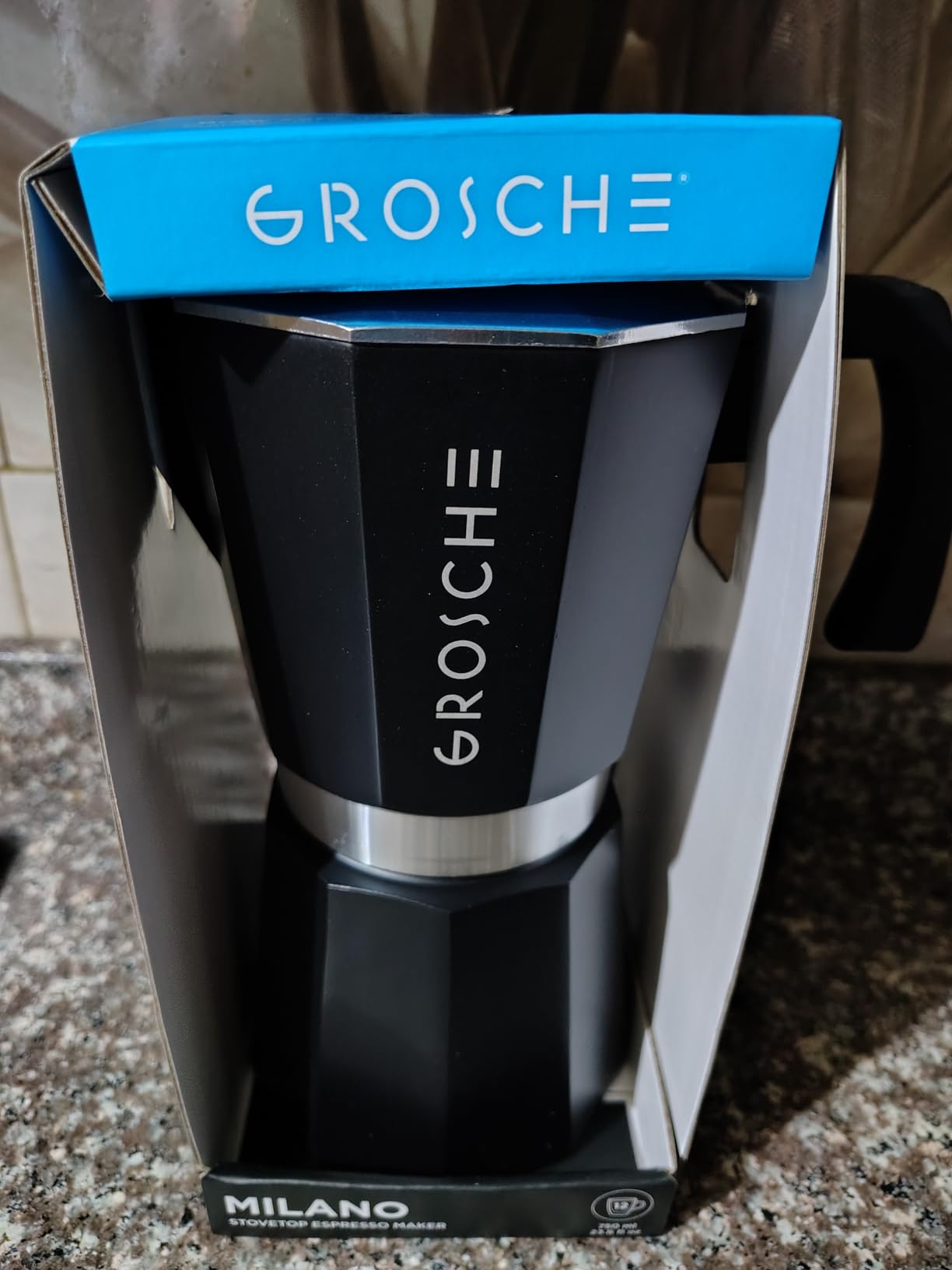GROSCHE Milano Moka Pot | 6 Espresso Cup - 9.3 oz | Stovetop Espresso Percolator & Coffee Maker - Portable, Ideal for Home and Camping customer photo 2