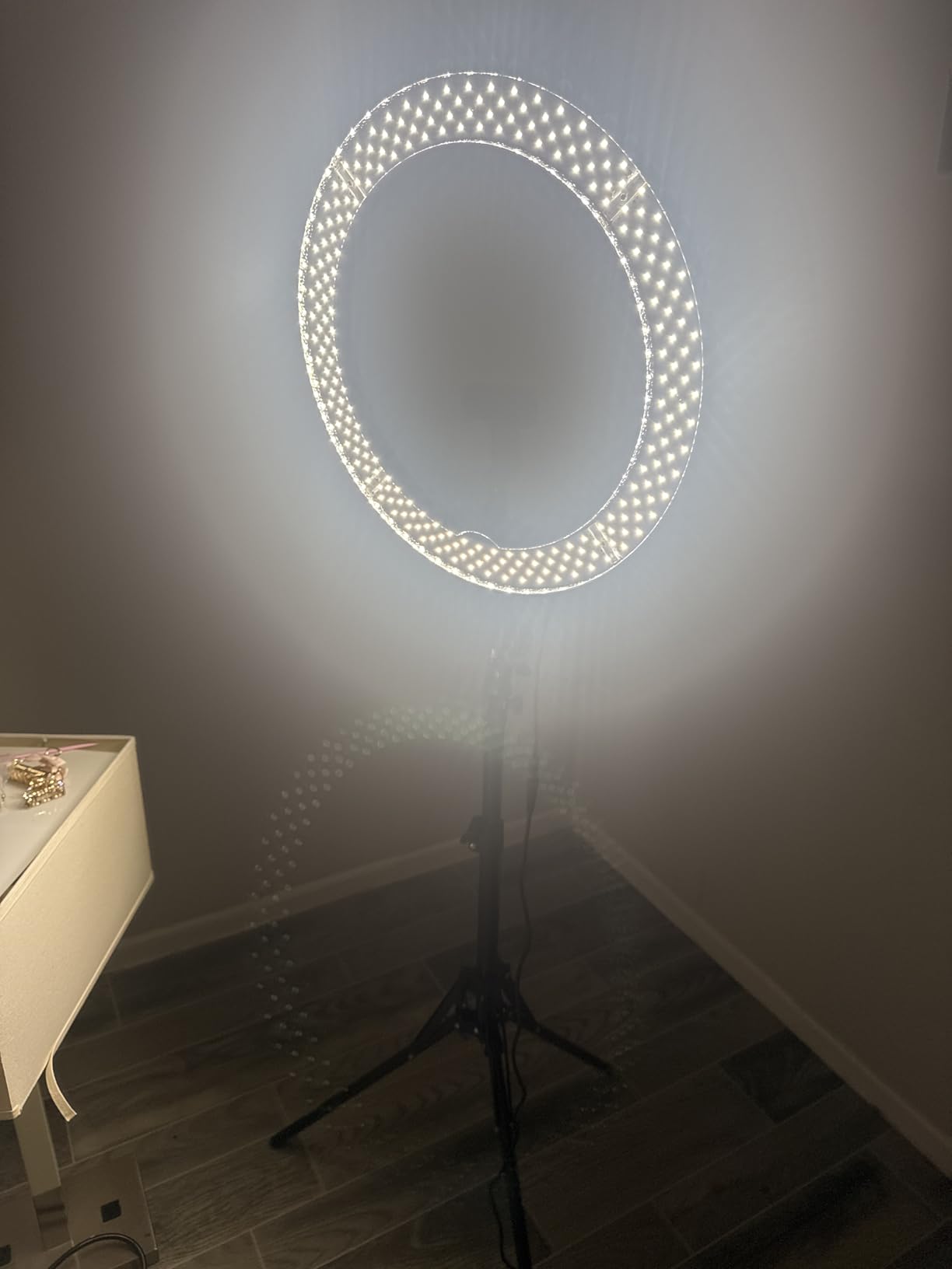 NEEWER Ring Light 18inch Kit: 55W 5600K Professional LED with Stand and Phone Holder, Soft Tube & Bag for Studio Video Photography Lighting, RL-18 customer photo 2