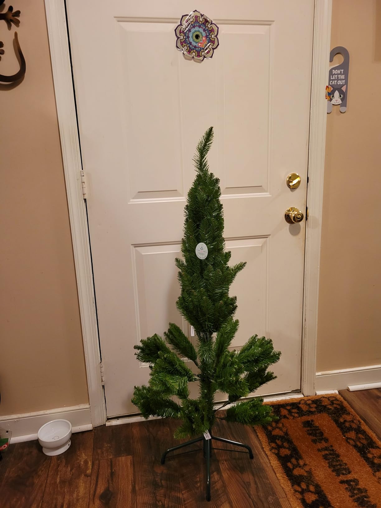 National Tree Company 4 ft Unlit Kingswood Fir Mini Artificial Slim Christmas Tree, 269 Tips, Includes Stand, Green customer photo 2