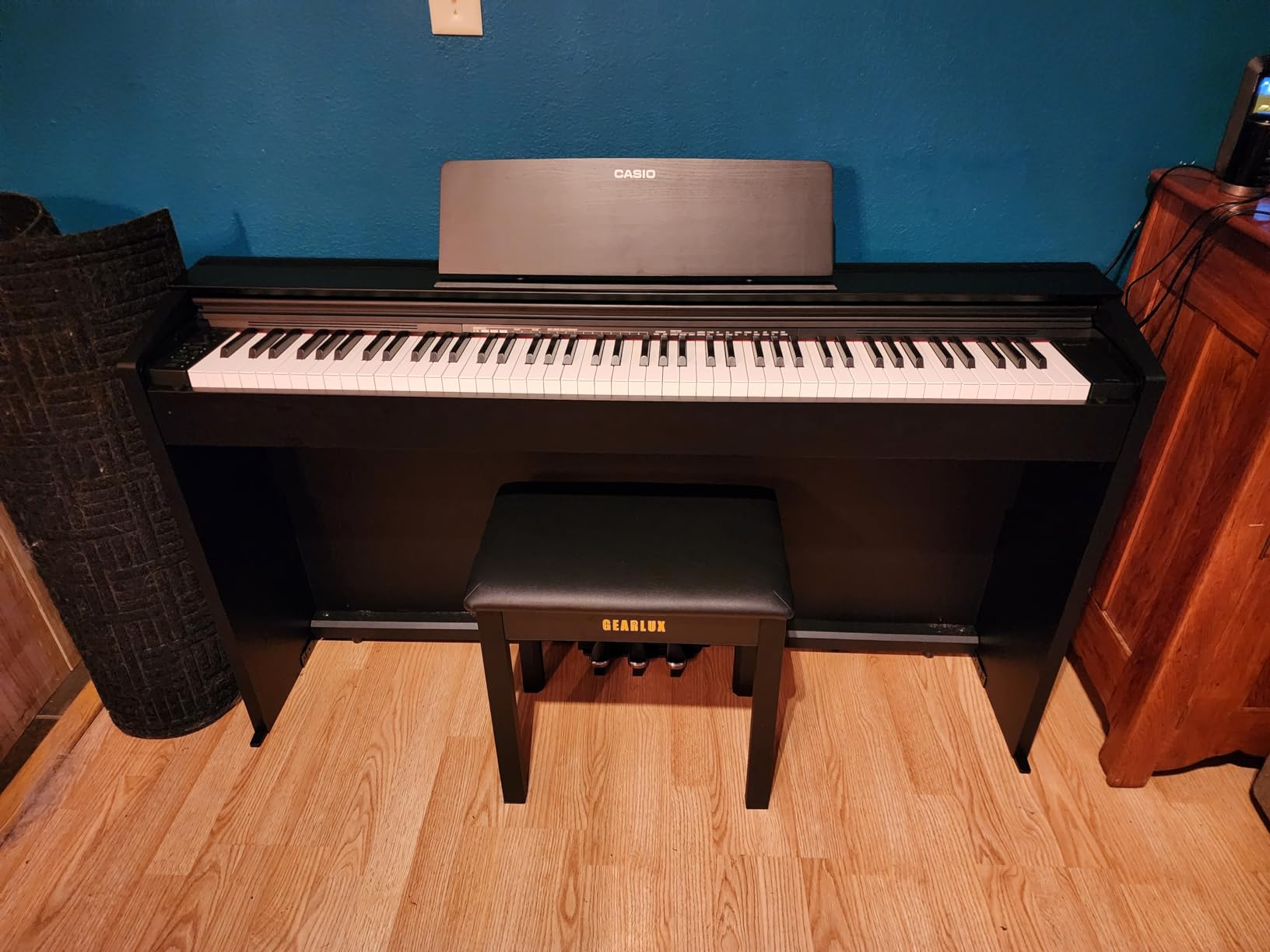 Casio PX-870 Privia Digital Piano - Black Bundle with Furniture Bench, Headphones, Instructional Book customer photo 1