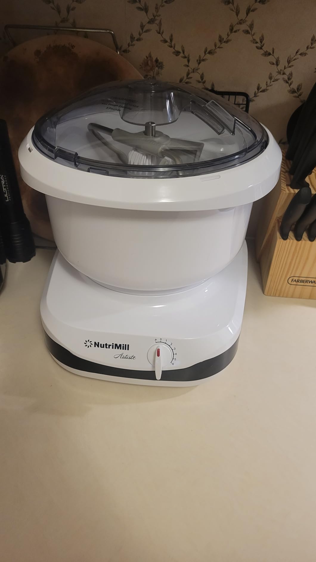 NutriMill Artiste Kitchen Electric Stand Mixer 500 Watt 6.5 Quart Bowl with Dough Hook & Wire Whips customer photo 1