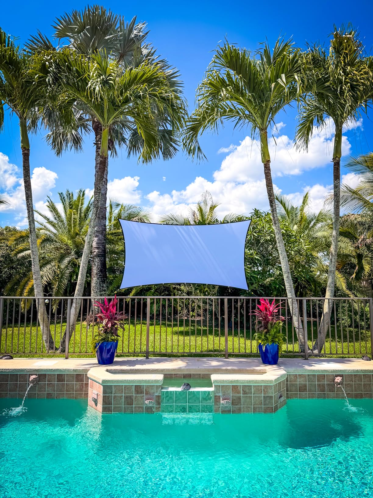 Mdbebbron 120 inch Projector Screen 16:9 Foldable Anti-Crease Portable Projector Movies Screens for Home Theater Outdoor Indoor Support Double Sided Projection customer photo 2