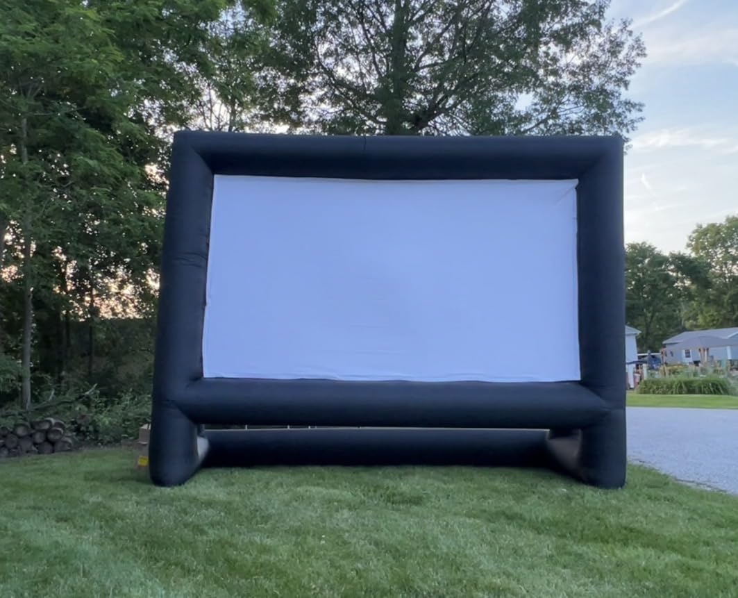 XHYCPY 16ft Inflatable Movie Screen Outdoor Projector Screen with Air Blower Storage Bag - Front/Rear Projection, Easy Set Up Blow Up Screen for Backyard Movie Night, Theme Parties, Celebrations customer photo 1