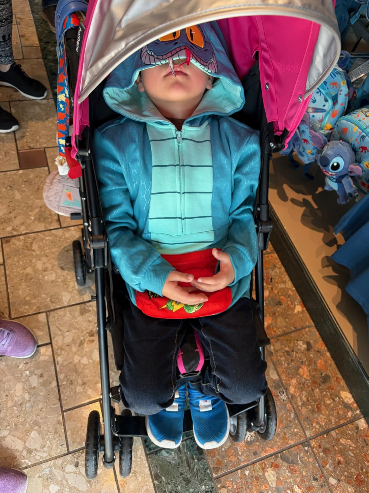 HONEY JOY Baby Lightweight Stroller, Compact Travel Stroller for Airplane, Adjustable Backrest & Canopy, 5-Point Harness, Cup Holder, Storage Basket, Foldable Umbrella Stroller for Toddlers (Green) customer photo 1