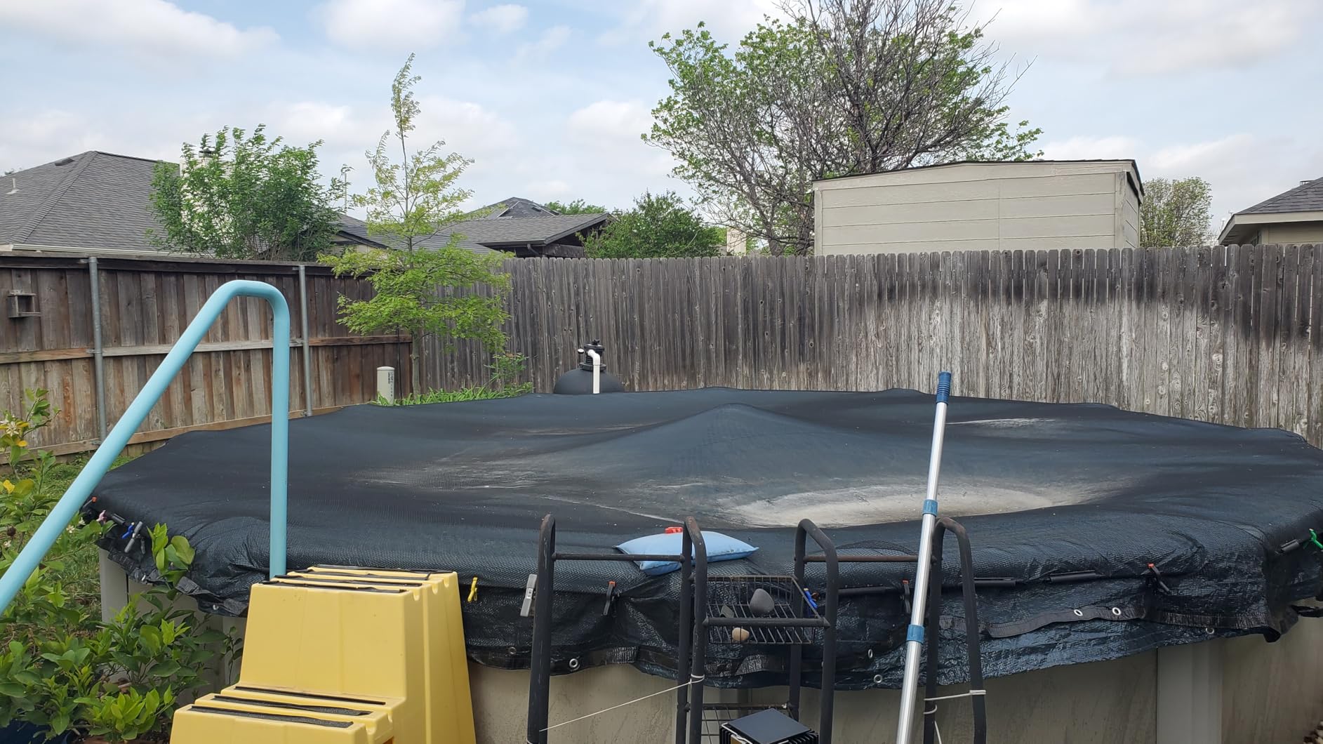 Winter Block 18 ft. Round Pool Winter Cover for Above Ground Pools - 8-Year Warranty, Cold and UV Resistant, Weatherproof and Durable, Winch & Cable Included customer photo 1