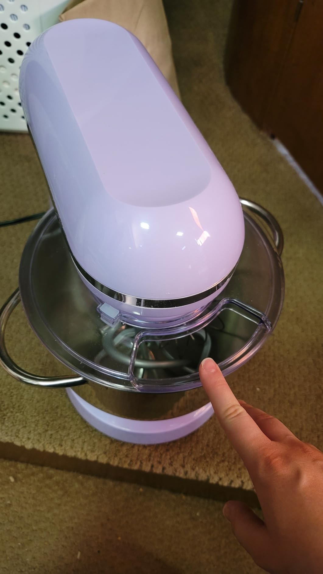 Aucma Stand Mixer, 6.5-QT 660W 6-Speed Tilt-Head Food Mixer, Kitchen Electric Mixer with Dough Hook, Wire Whip & Beater, Silver customer photo 1
