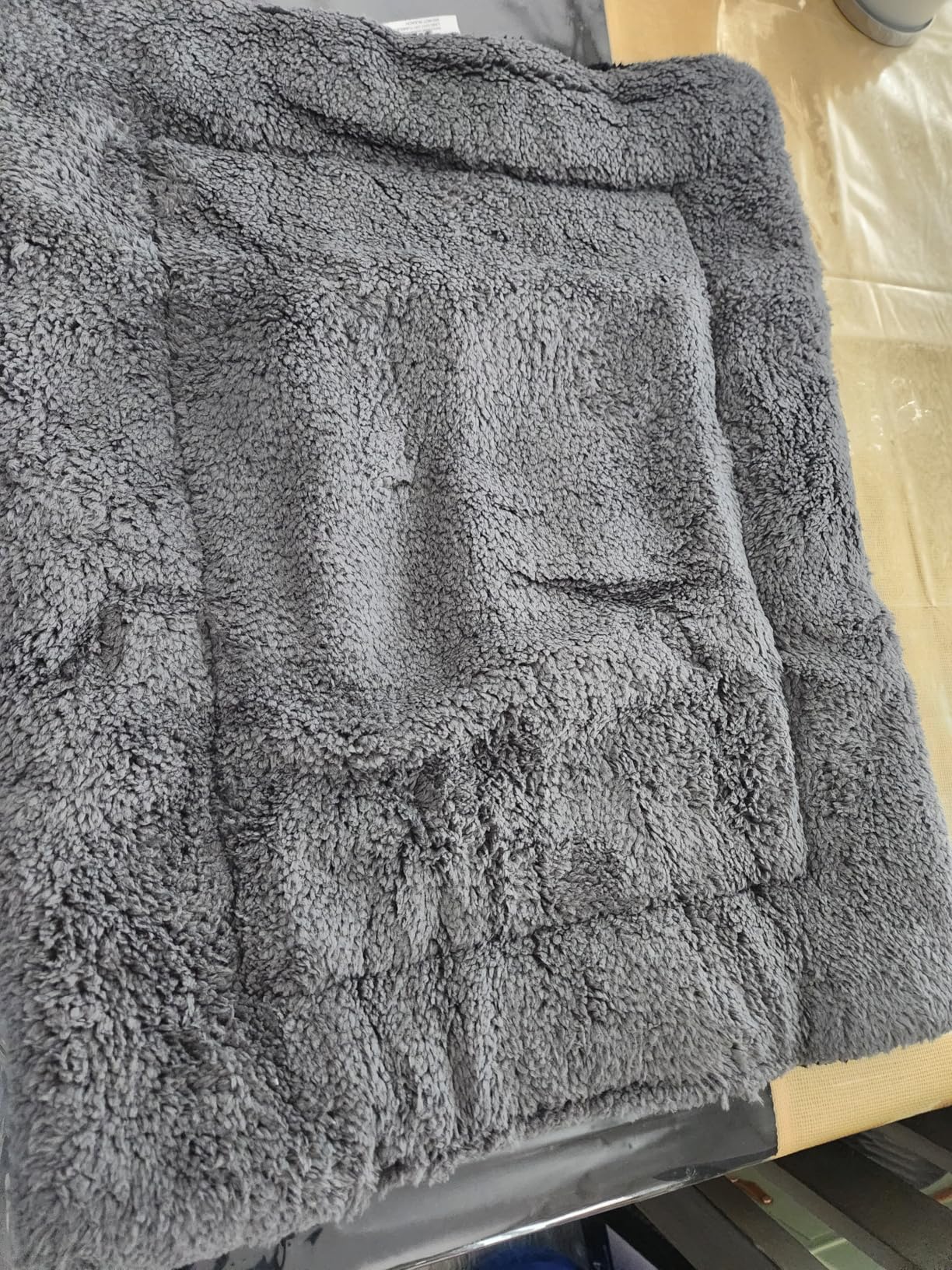 K&H PET PRODUCTS Self-Warming Cat Bed Pad, Self Heating Pad for Outdoor Cat Houses, Warming Mat for Indoor Pet Beds & Furniture, Reversible Blanket, Machine Washable - Small 21 X 17in Gray/ Black customer photo 2