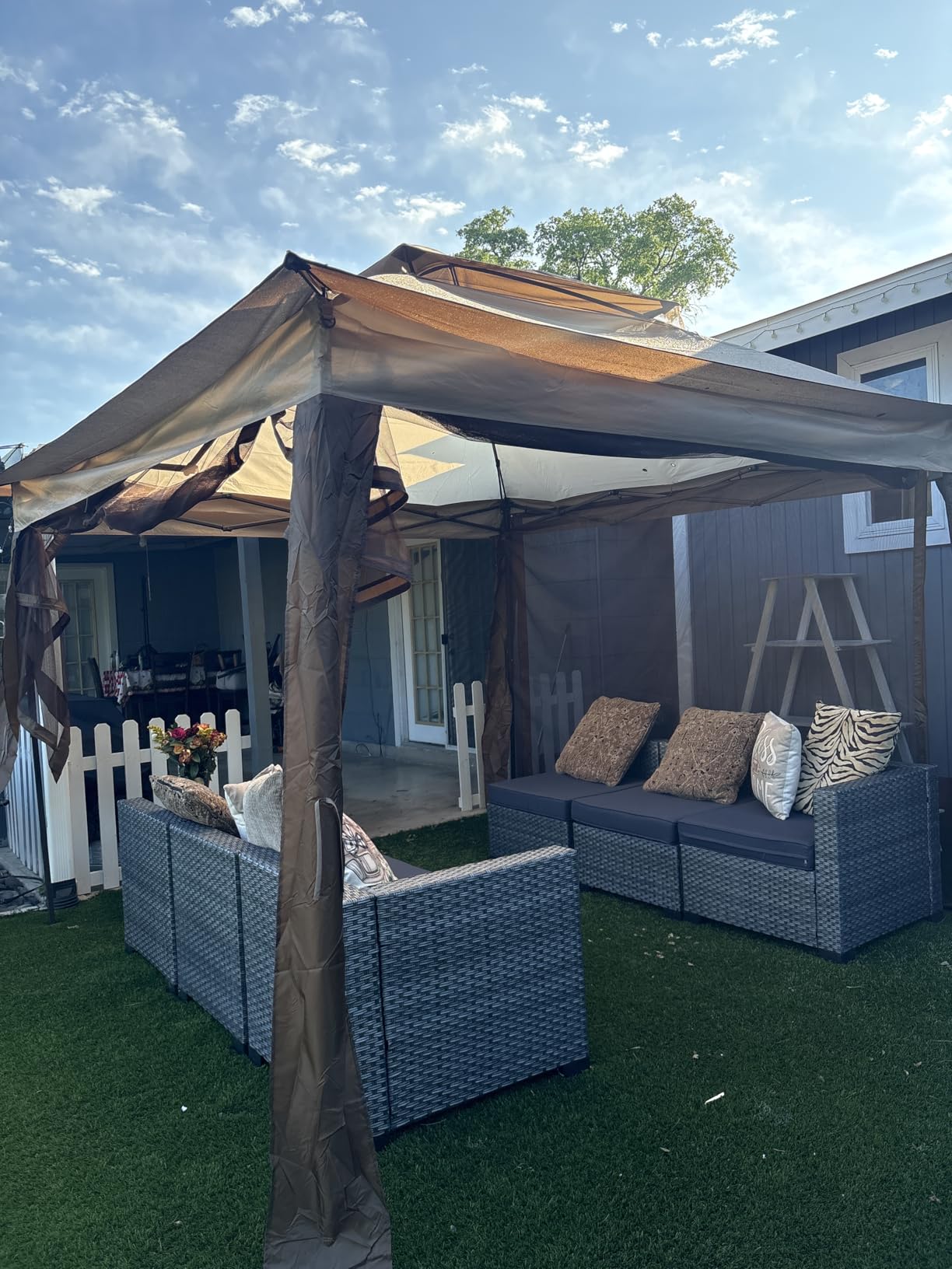 COOS BAY 11x11 Pop Up Gazebo with Mesh Netting, Instant Outdoor Canopy Tent, Water Resistant Shelter with UPF 50+ UV Protection, 121 Sq Ft Coverage customer photo 1