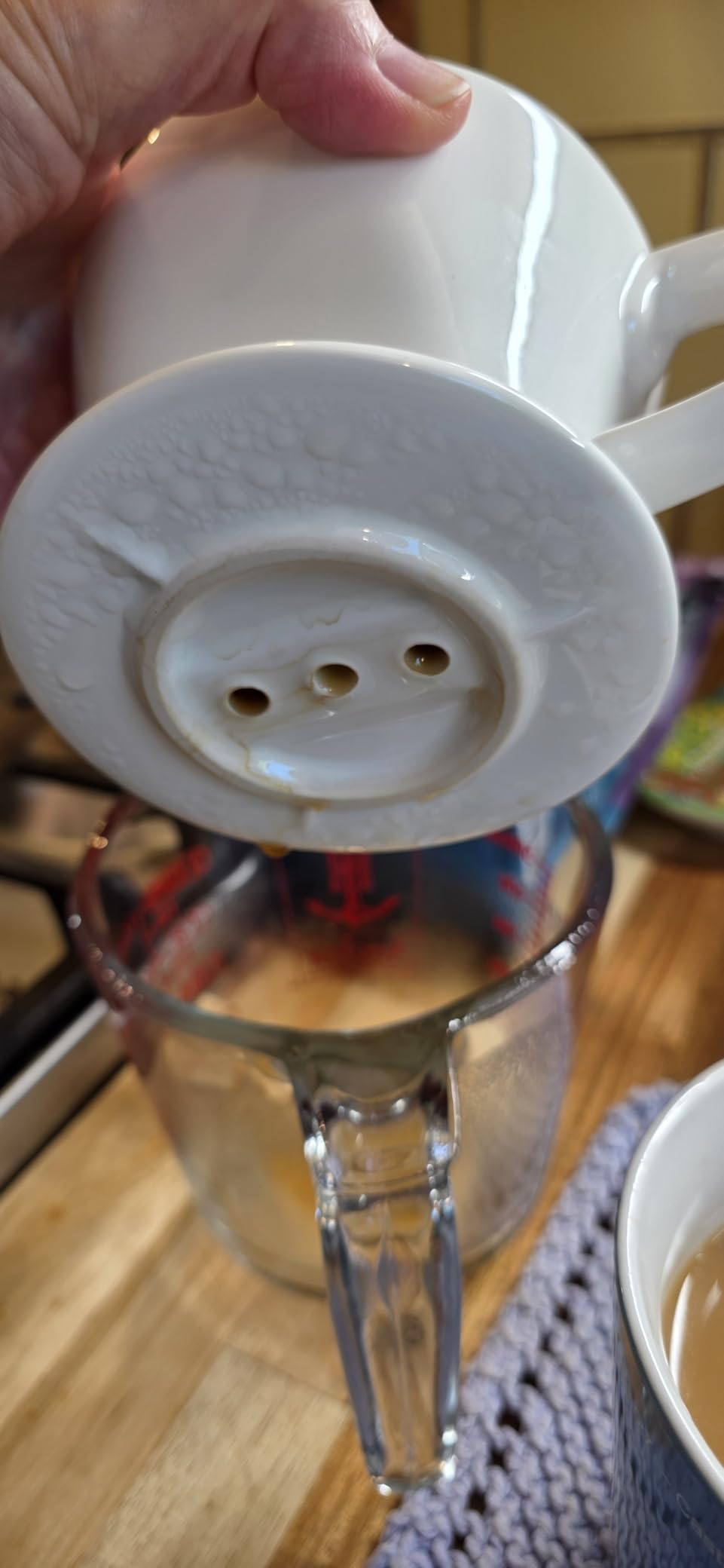 DOWAN Pour Over Coffee Maker, Non-Electric Pour Over Coffee Dripper, Manual Brew Maker, Single Cups Porcelain Slow Brewing Accessories, White customer photo 2