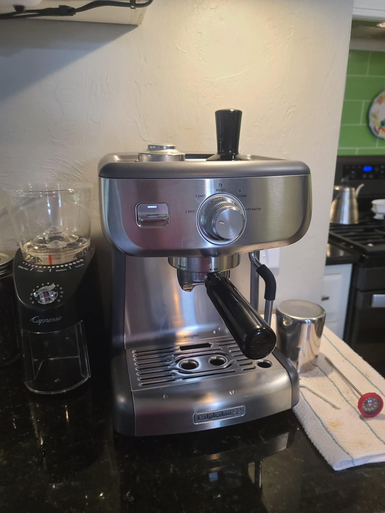 Calphalon BVCLECMP1 Temp iQ Espresso Machine with Steam Wand, Stainless customer photo 1