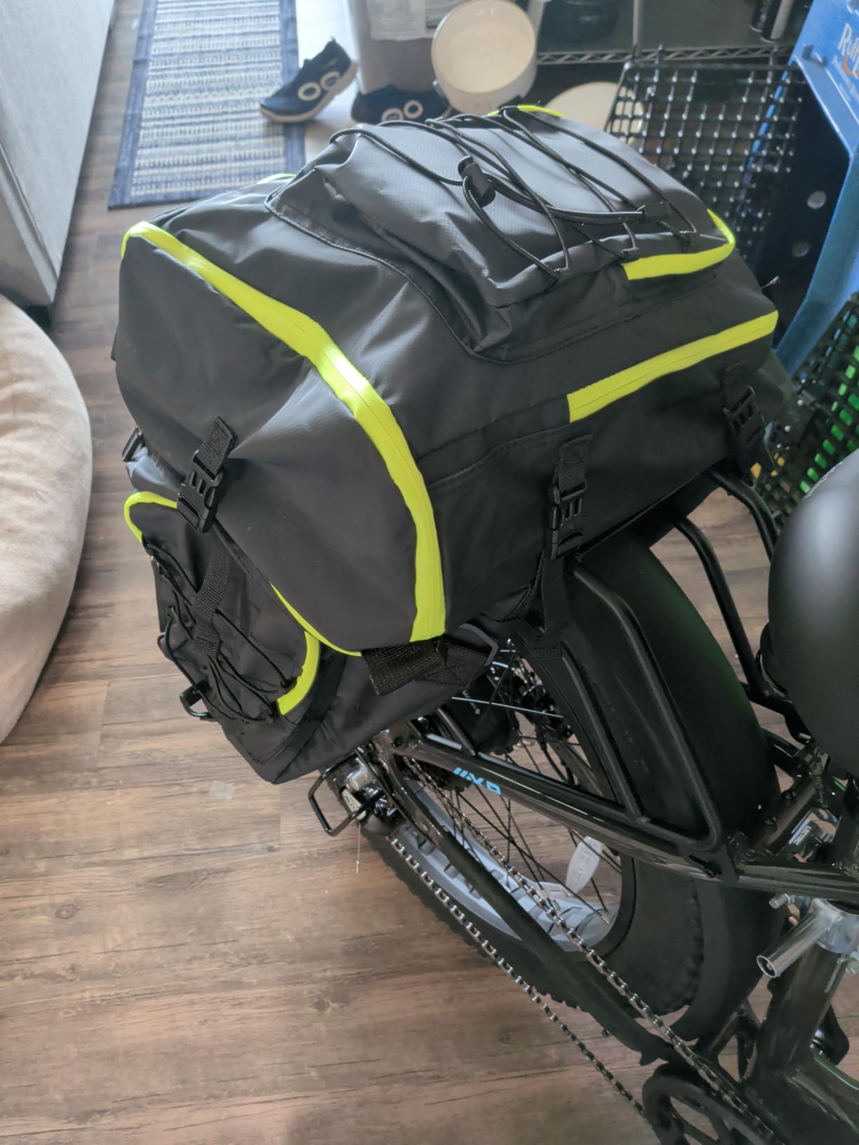 Rhinowalk Bike Pannier Bag Set for Bicycle Cargo Rack Saddle Bag Shoulder Bag Laptop Pannier Rack Bicycle Bag Professional Cycling Accessories 3 in 1 customer photo 2