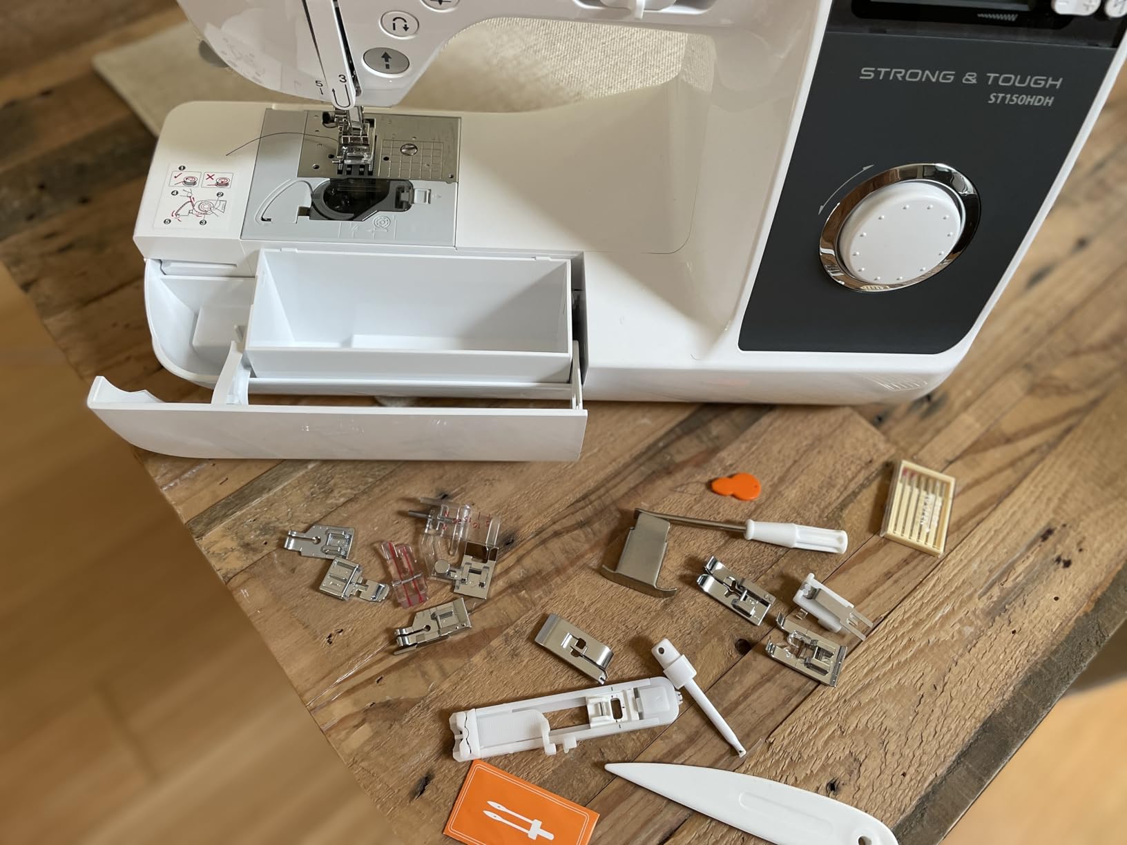 Brother ST150HDH Sewing Machine, Strong & Tough, 50 Built-in Stitches, LCD Display, 9 Included Feet customer photo 1