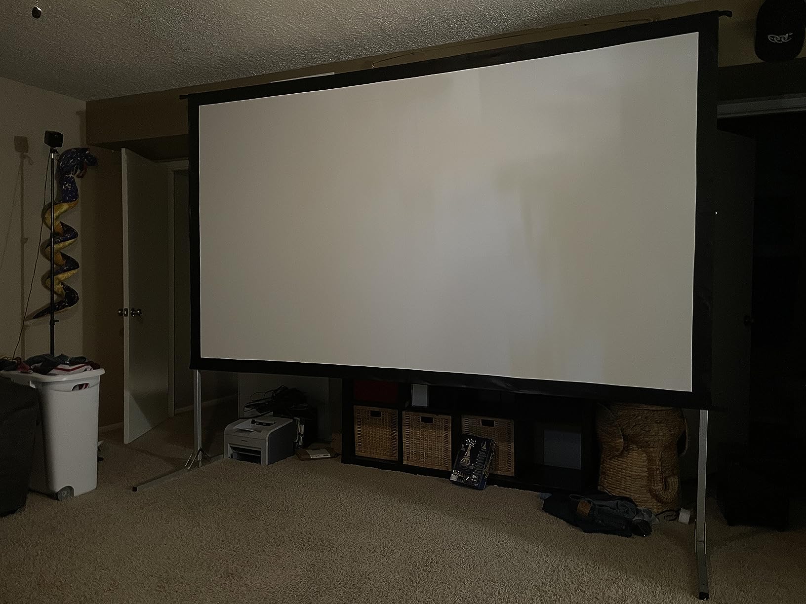 Projector Screen 120 inch,Outdoor Projector Screen with 3-Layers PVC customer photo 2