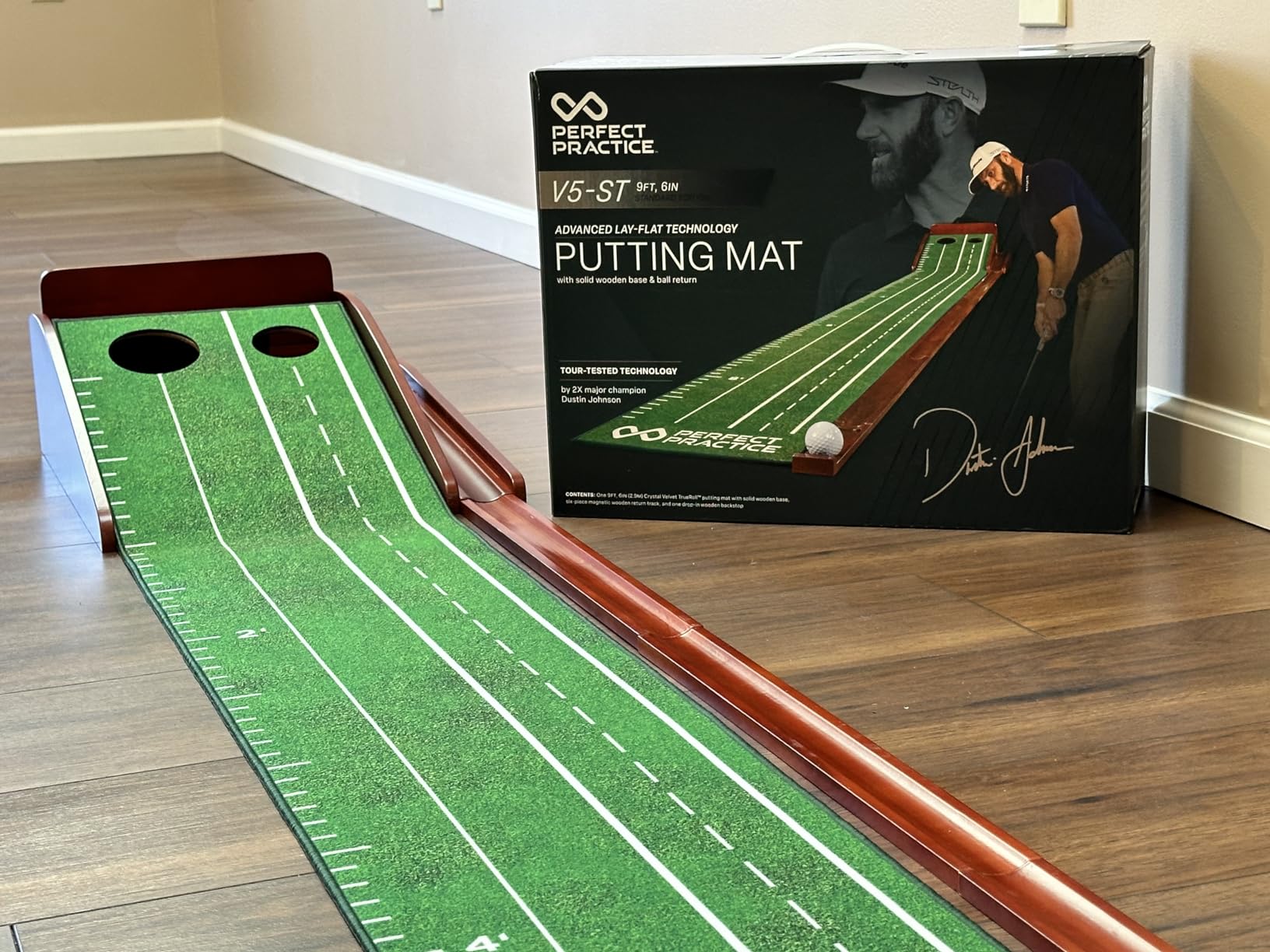 Perfect Practice Putting Mat & Chipping Net, Indoor & Outdoor Putting Green with Realistic Turf customer photo 2