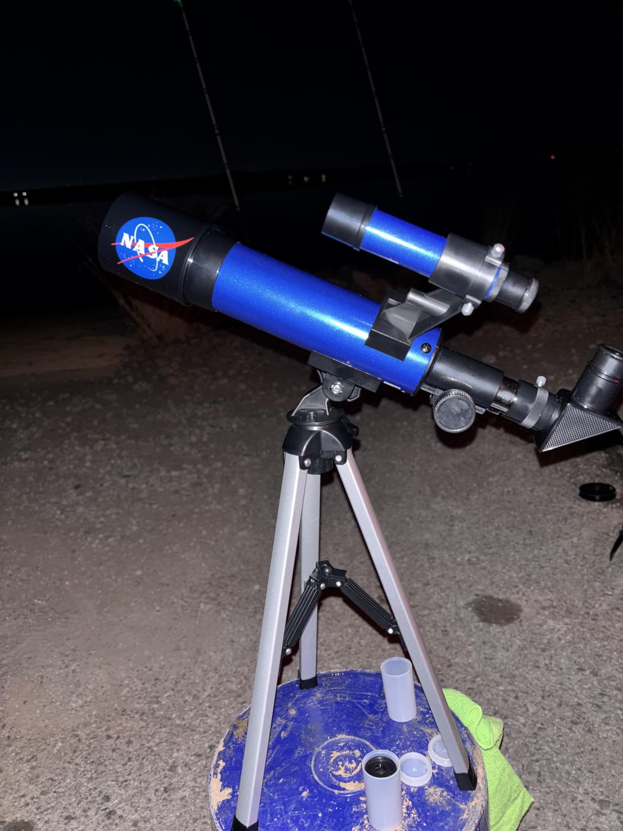 NASA Lunar Telescope for Kids - 90x Magnification, Includes Two Eyepieces, Tabletop Tripod, and Finder Scope - Kids Telescope for Astronomy Beginners, Space Toys, NASA Gifts (Amazon Exclusive) customer photo 2