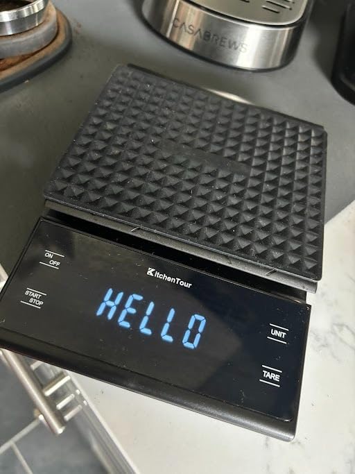 KitchenTour Coffee Scale with Timer 3kg/0.1g High Precision Pour Over Drip Espresso Scale with Back-Lit LCD Display (Batteries Included) customer photo 2