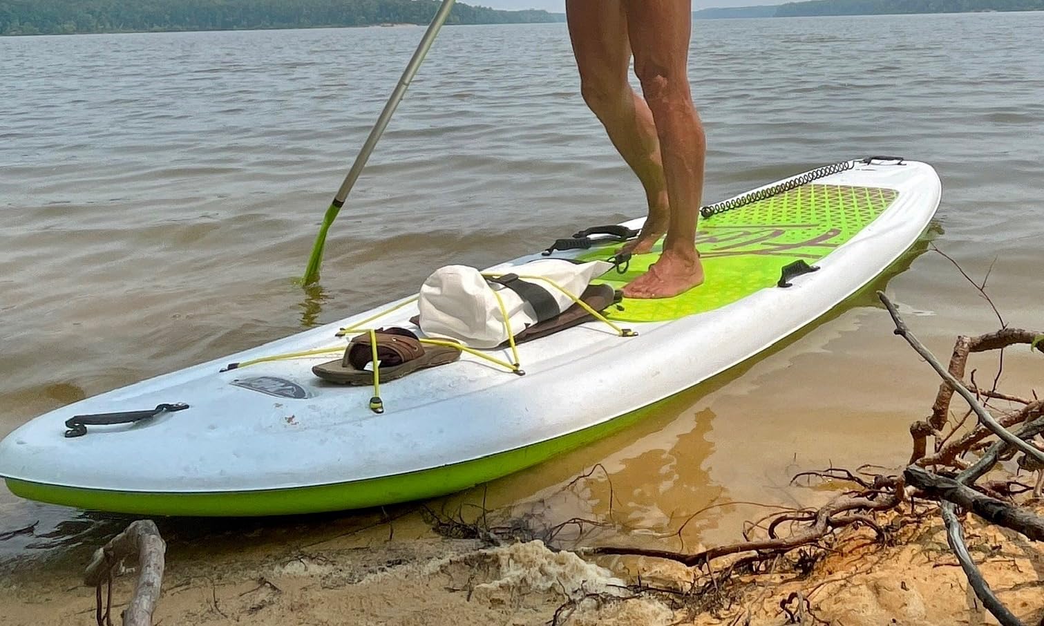 Pelican Flow 106 Hardshell Stand-Up Paddle Board - Lightweight Board with a Bottom Fin for Paddling, Non-Slip Deck - Perfect for Youth & Adult - 10.2 ft - Lime customer photo 1
