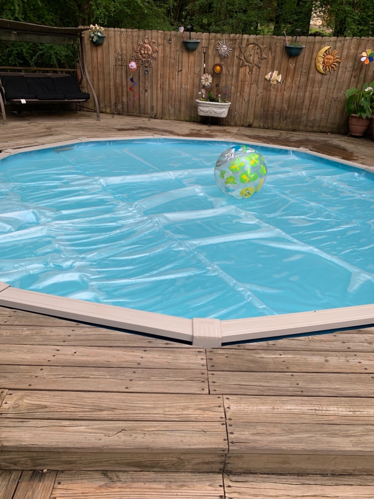 Doheny's Clear-Tek Micro Bubble Solar Pool Cover for Above Ground Swimming Pools | Increase Solar Energy Absorption, Retain Heat, Reduce Evaporation, Reduce Heat Loss & Save, 24 ft Round Blue 1600 customer photo 1