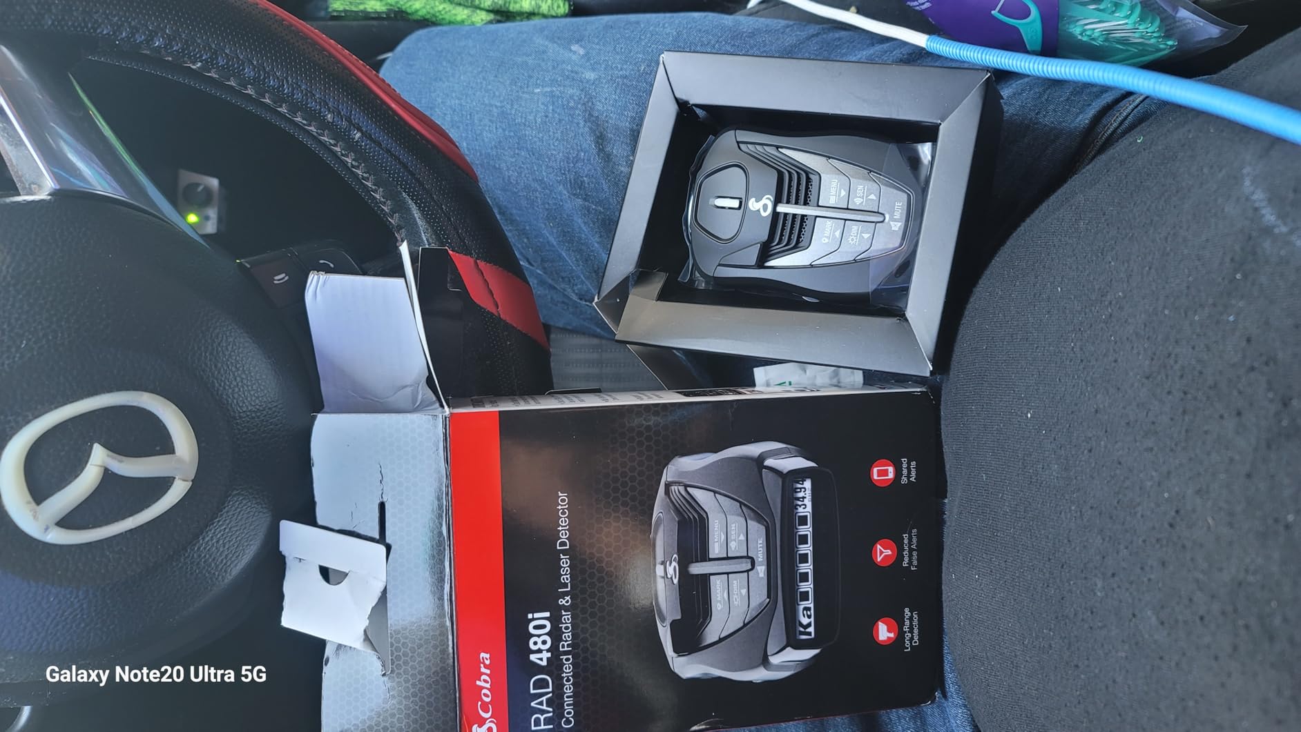 Cobra RAD 480i Laser Radar Detector - Long Range Detection, Bluetooth, Apple CarPlay and Android Auto Compatible, LaserEye Front and Rear Detection, Digital Signal Processing customer photo 1