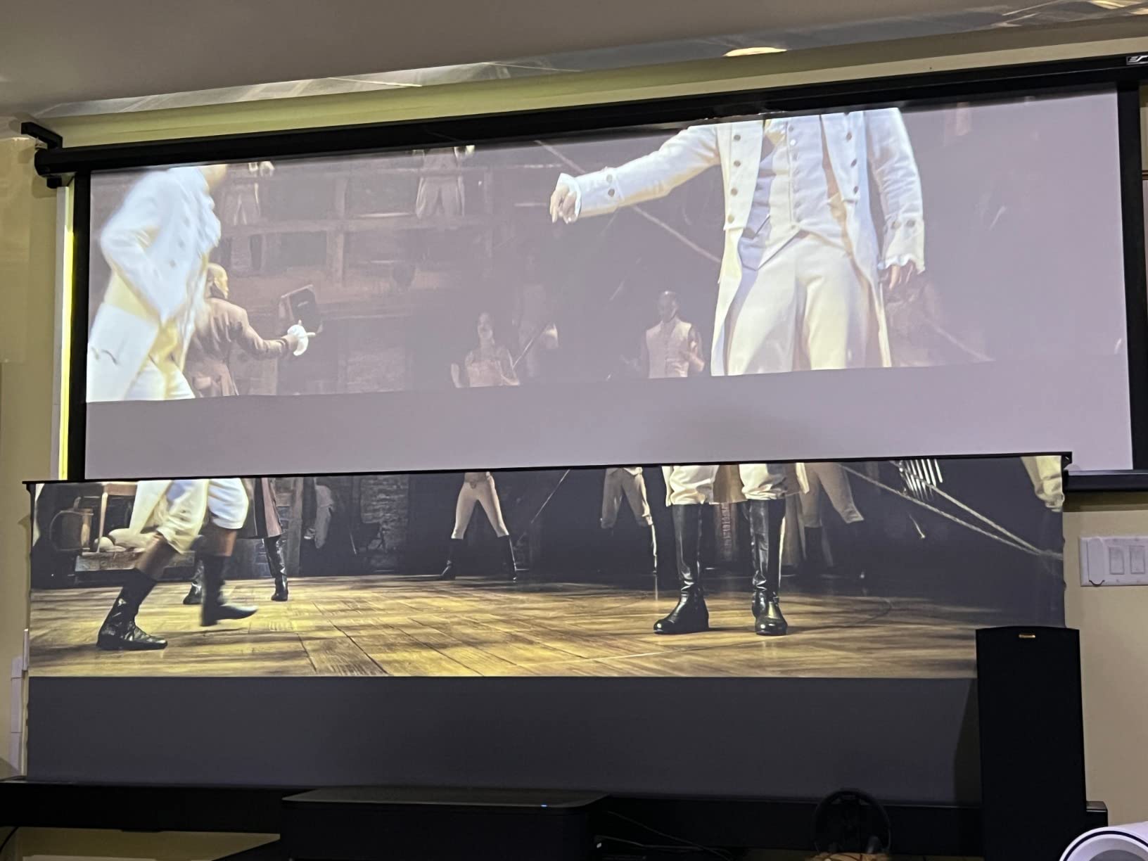 VIVIDSTORM Motorized Floor Rising UST ALR Projector Screen for Home Theater, Tensioned Wrinkle-Free Surface, Smart App and Voice Control, No Wall Mount Needed, VSDSTUST120H customer photo 2