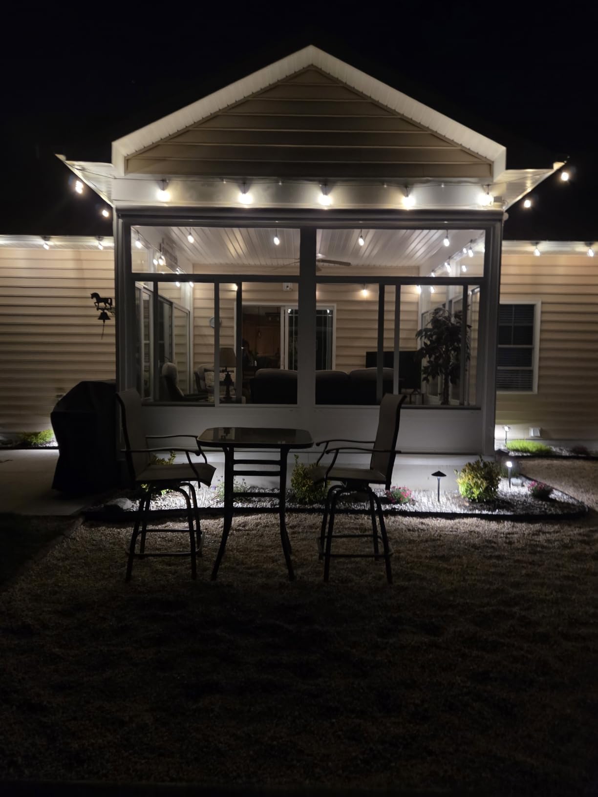 Svater Outdoor String Lights Led 105FT, Commercial Grade Patio Light with 1W Dimmable S14 Shatterproof Bulbs, ETL Listed Heavy-Duty Outside Waterproof Cafe Bistro Market Lighting Warm White customer photo 1